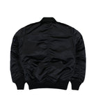 Alpha Industries MA-1 Base Flight Jacket Black Bomber Jacket 756111-03 Close-up | Overkill
