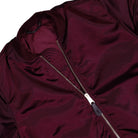 Alpha Industries MA-1 Base Flight Jacket Dark Cherry Bomber Jacket 756111-608 Detail View 1 | Overkill
