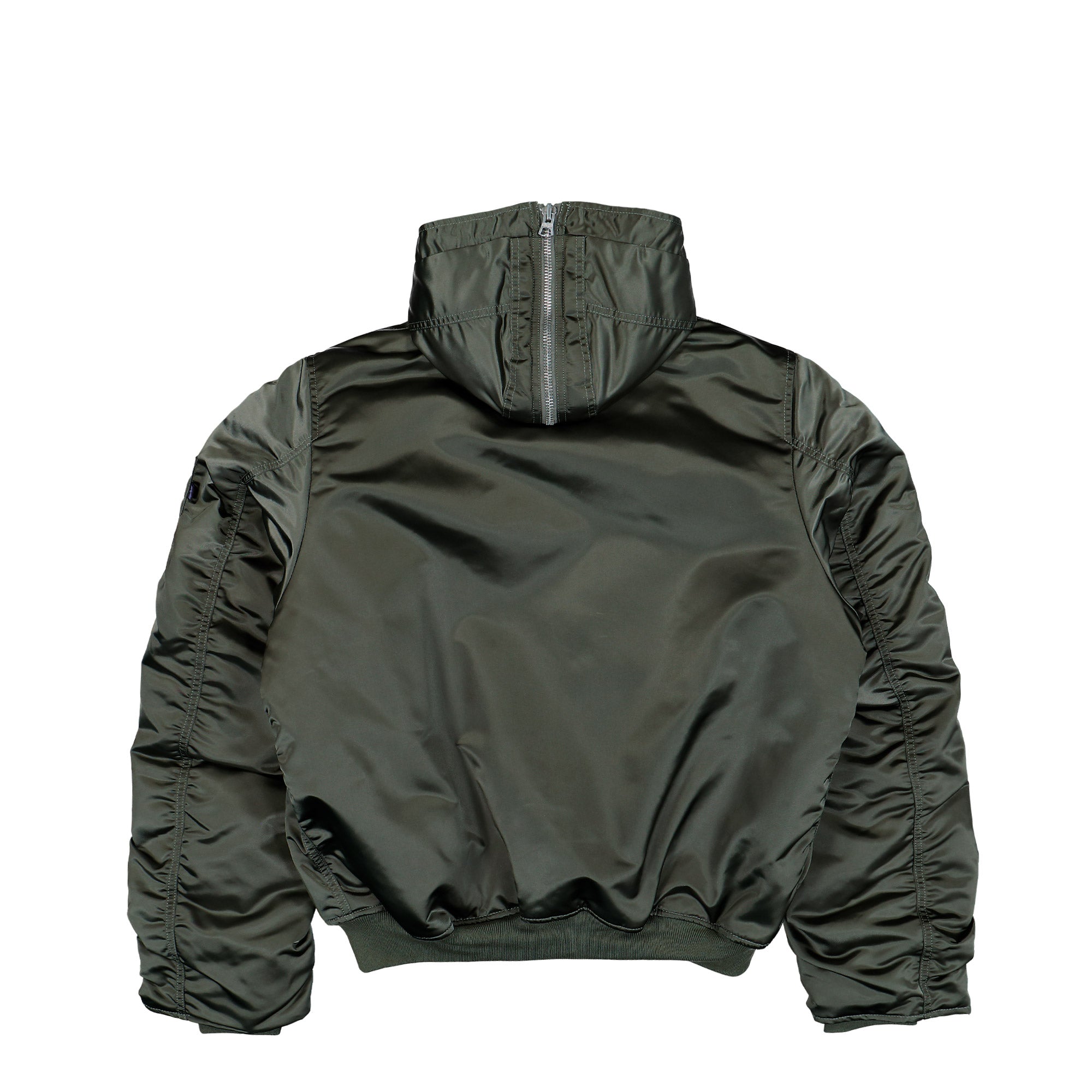 Alpha Industries N-2B Base UV Winter Jacket Vintage Green Jacket 758101-432 Close-up | Overkill
