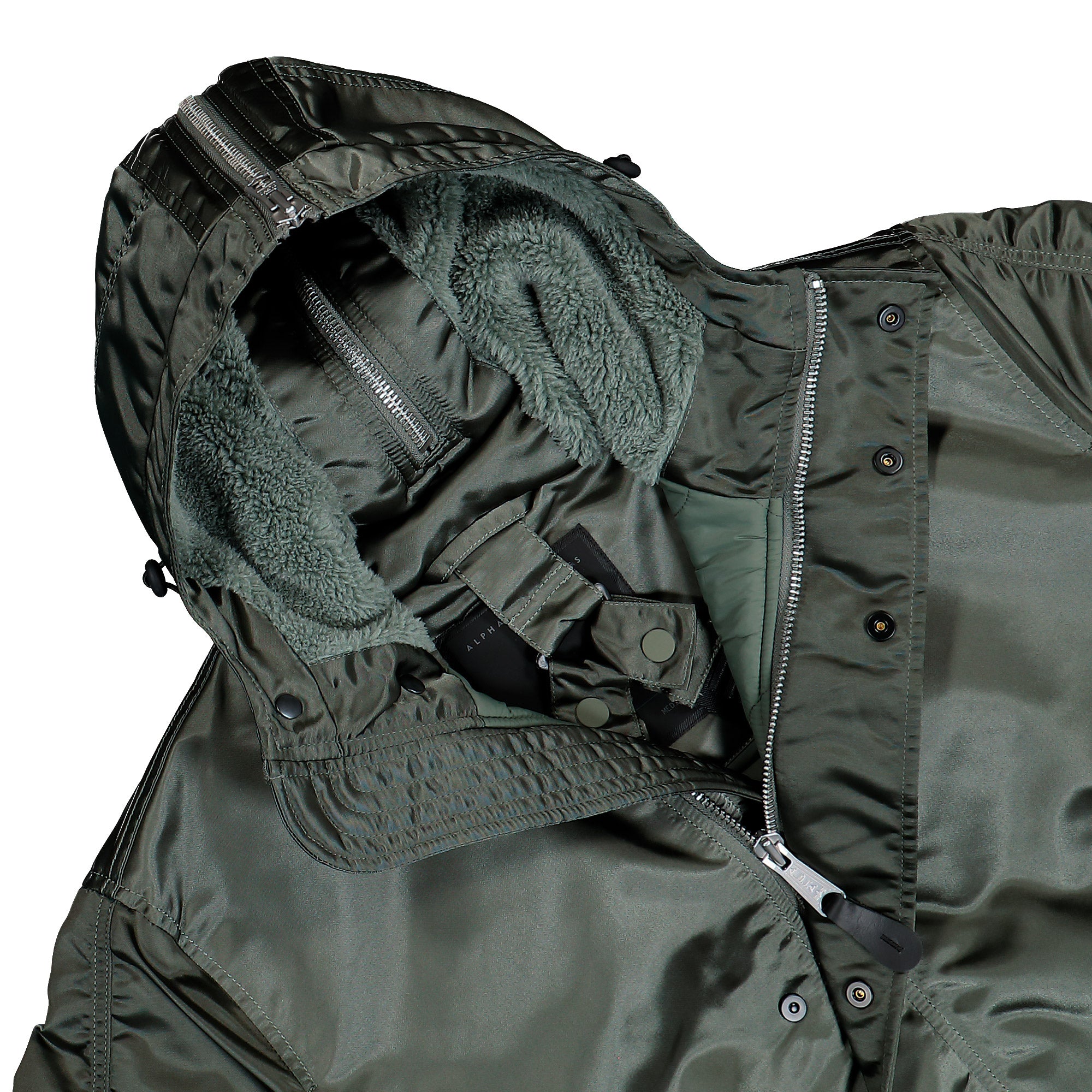 Alpha Industries N-2B Base UV Winter Jacket Vintage Green Jacket 758101-432 Detailfoto | Overkill
