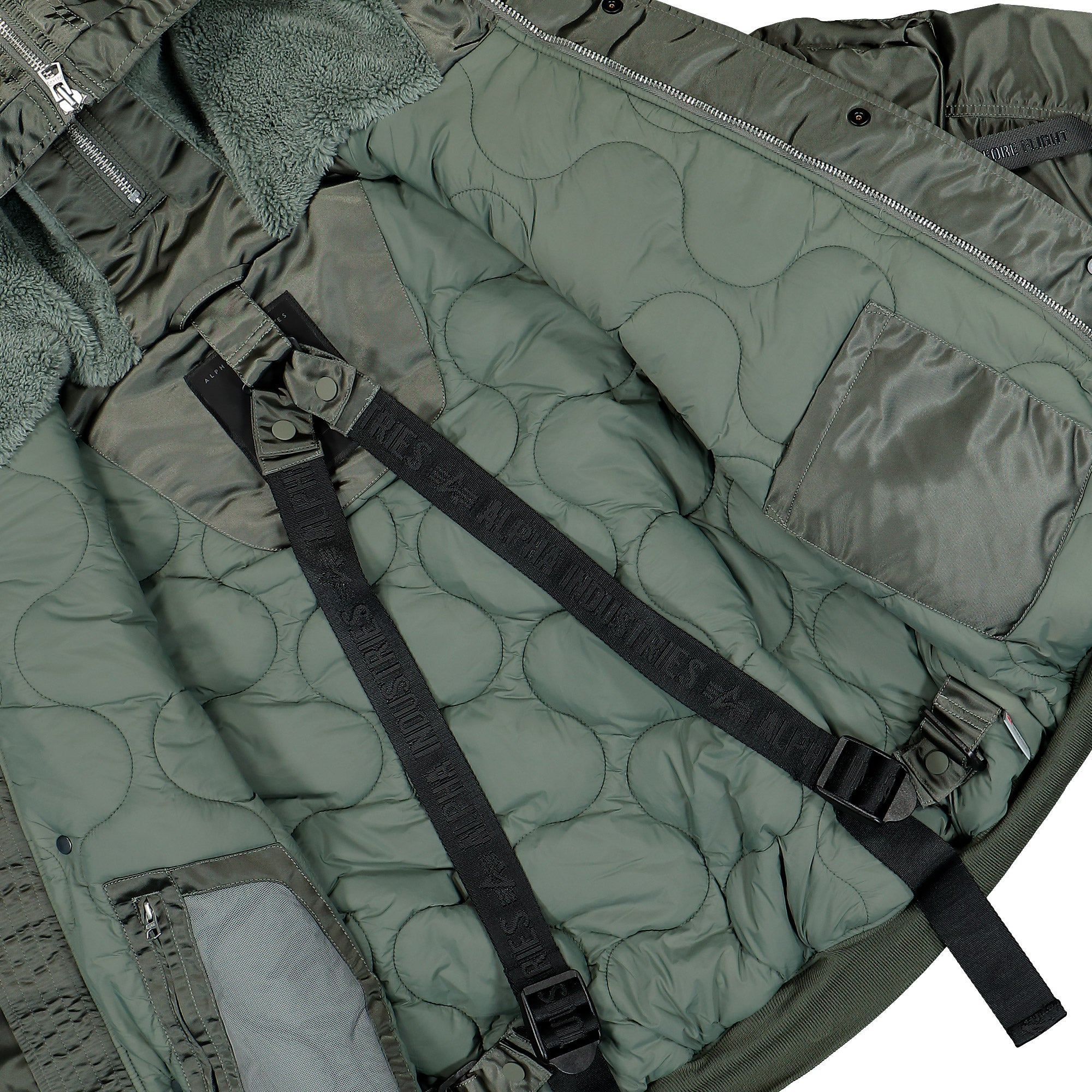 Alpha Industries N-2B Base UV Winter Jacket Vintage Green Jacket 758101-432 Detail View 3 | Overkill
