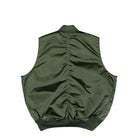 Alpha Industries MA-1 Base Vest Sage Green Vest 758102-01 Close-up | Overkill
