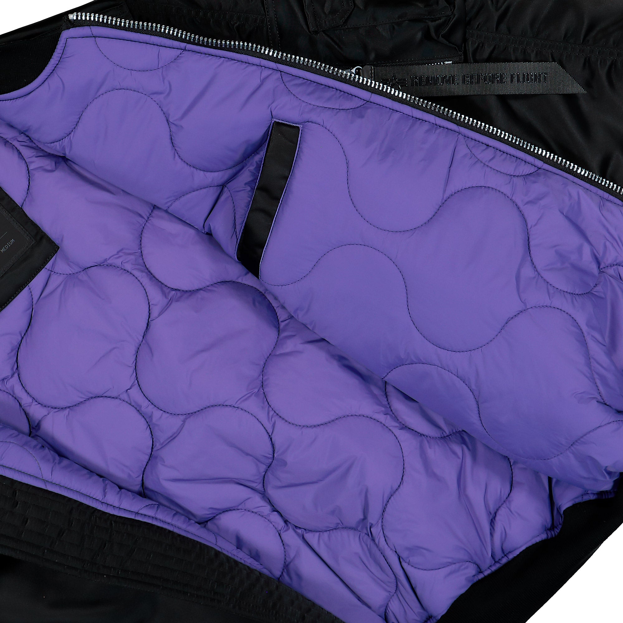 Alpha Industries MA-1 UV Bomber Jacket Black Bomber Jacket 766027-03 Detail View 3 | Overkill
