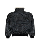 Alpha Industries B-15 Leather UV Bomber Jacket Black Jacket 768004-03 Close-up | Overkill
