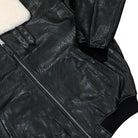 Alpha Industries B-15 Leather UV Bomber Jacket Black Jacket 768004-03 Detail View 1 | Overkill
