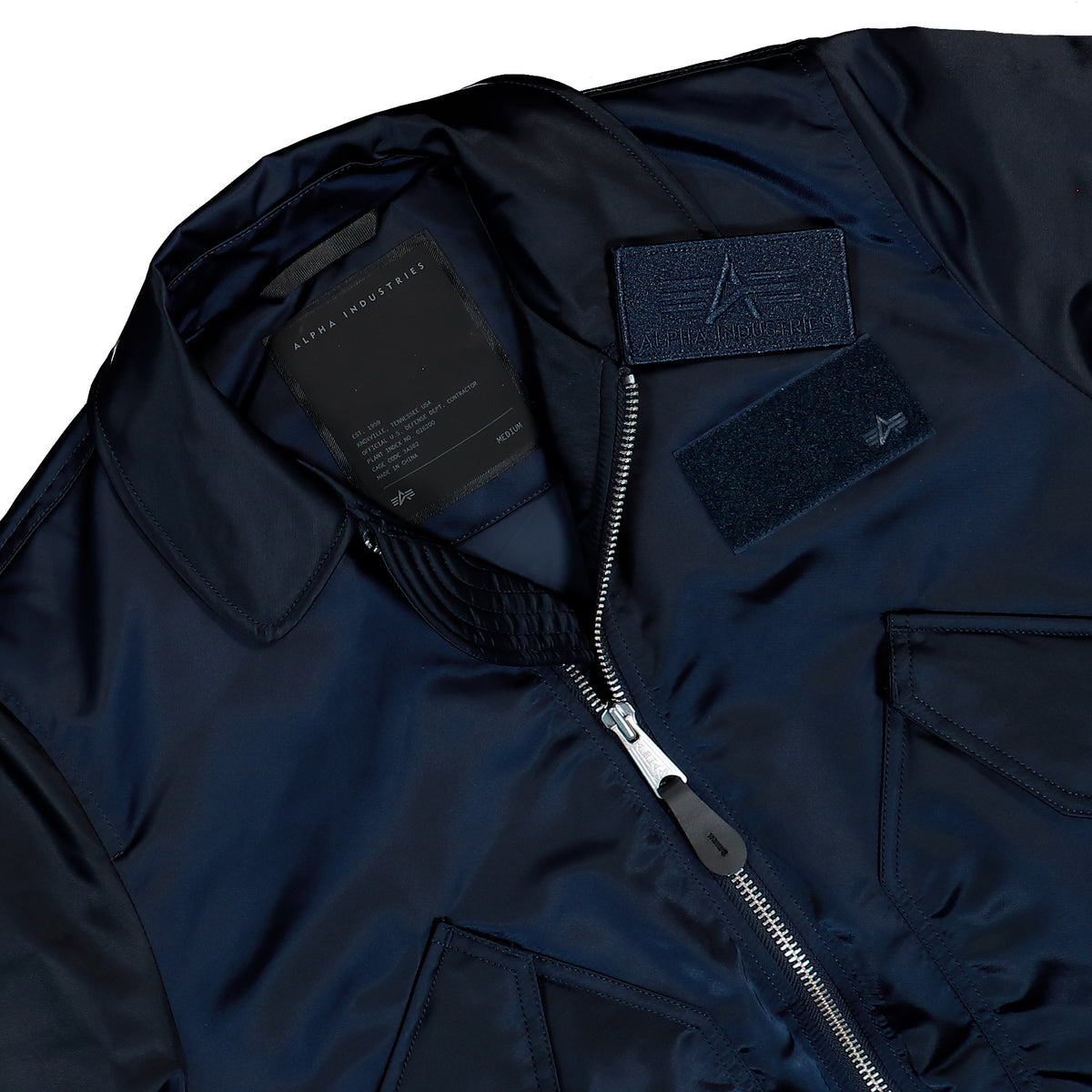 Alpha Industries CWU-45 / P Base UV Bomber Jacket Replica Blue Jacket 768005-07 Detailfoto | Overkill
