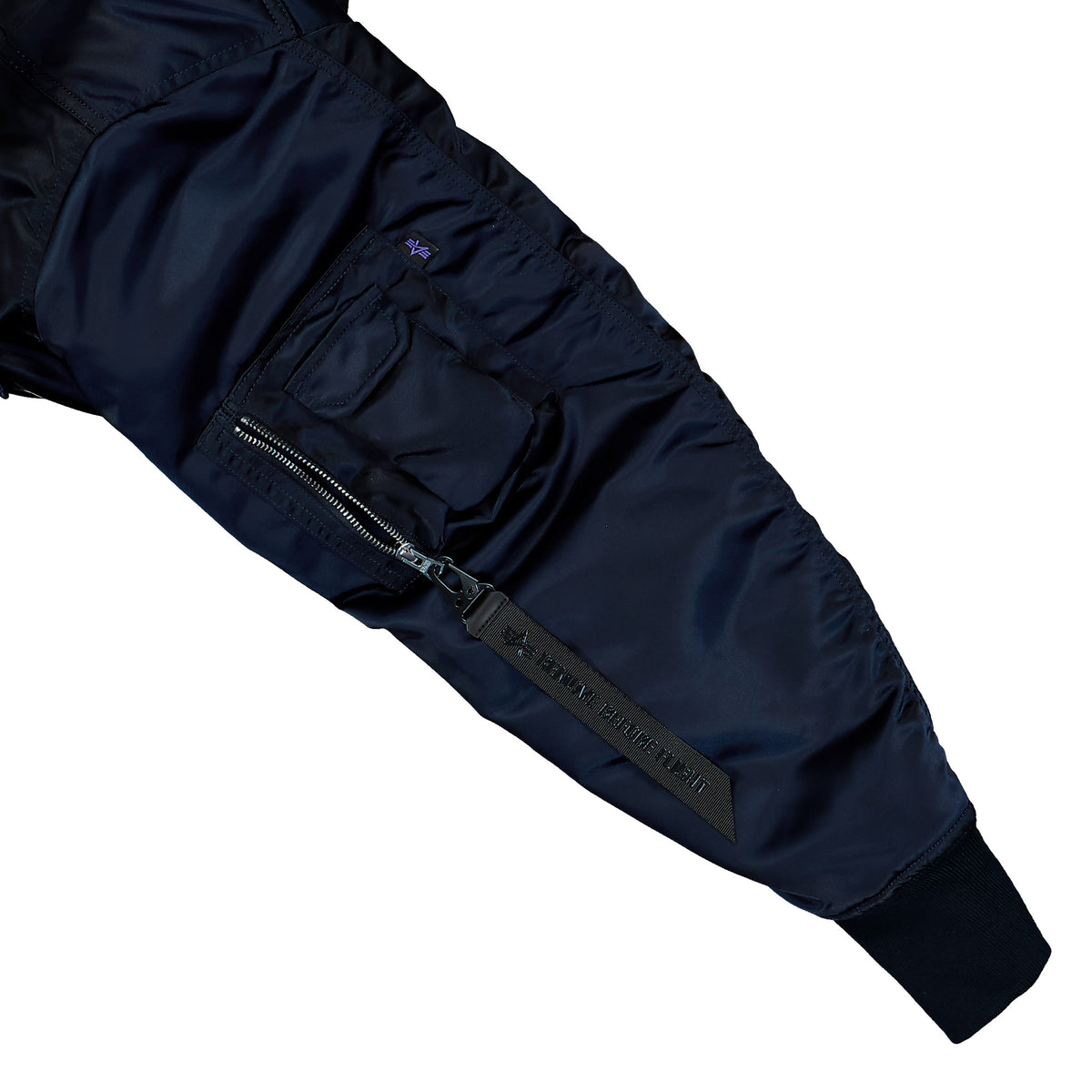 Alpha Industries CWU-45 / P Base UV Bomber Jacket Replica Blue Jacket 768005-07 Detail View 2 | Overkill
