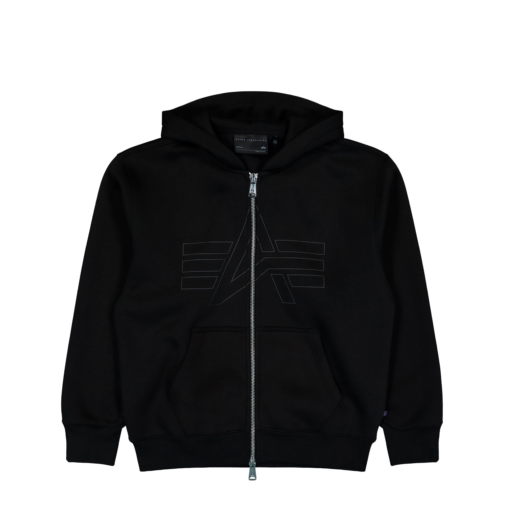Alpha Industries Base UV Zip Hoodie Black Hoodie 768014-03 | Overkill
