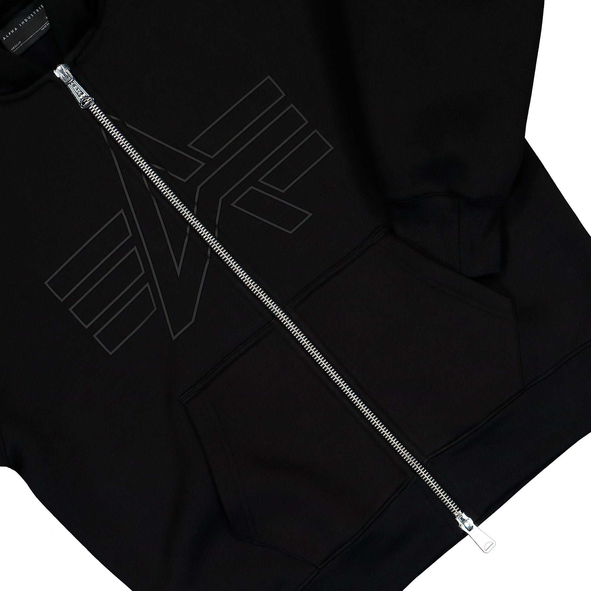 Alpha Industries Base UV Zip Hoodie Black Hoodie 768014-03 Detail View 1 | Overkill
