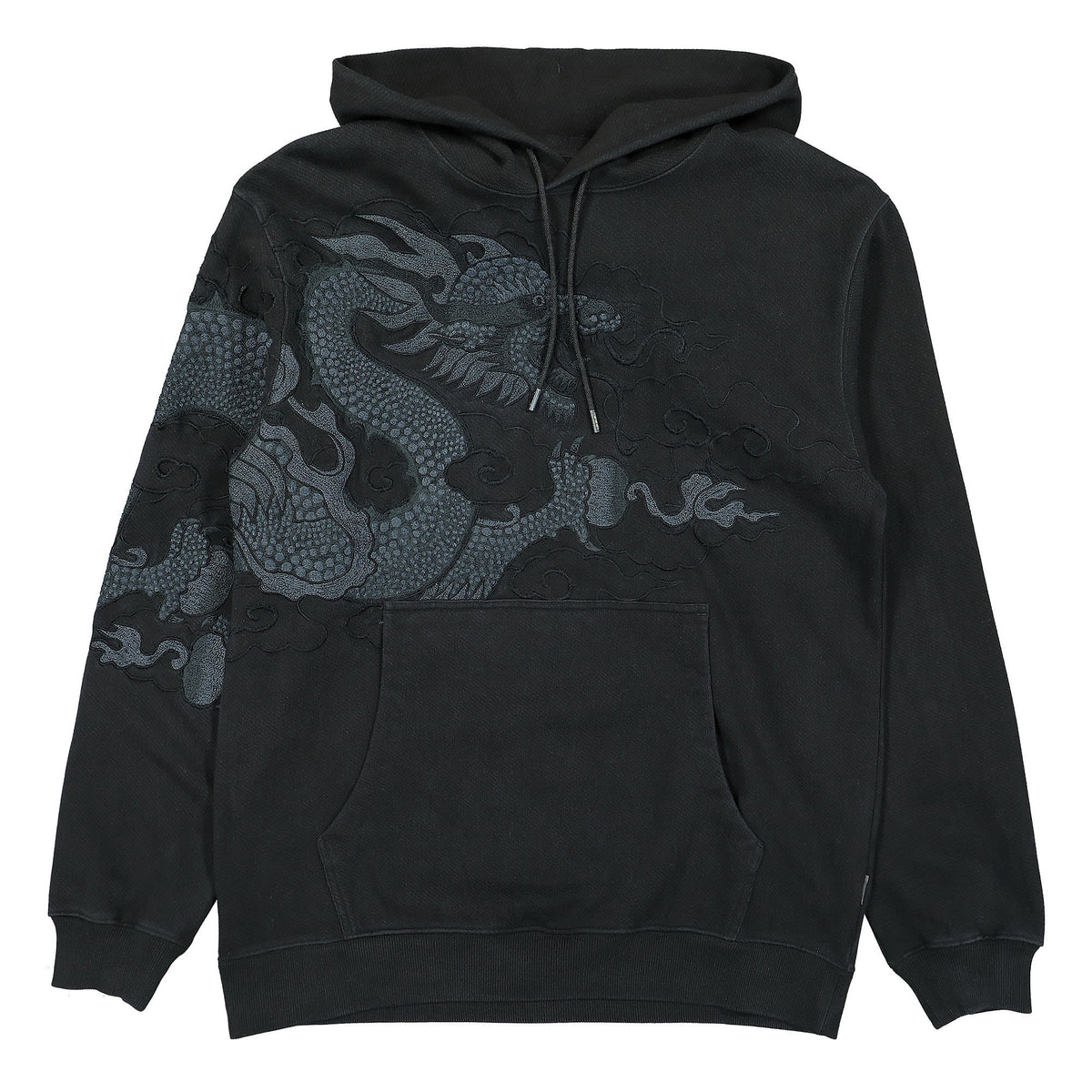 Maharishi Tibetan Dragon Hooded Sweat Black Hoodies 8132 | Overkill
