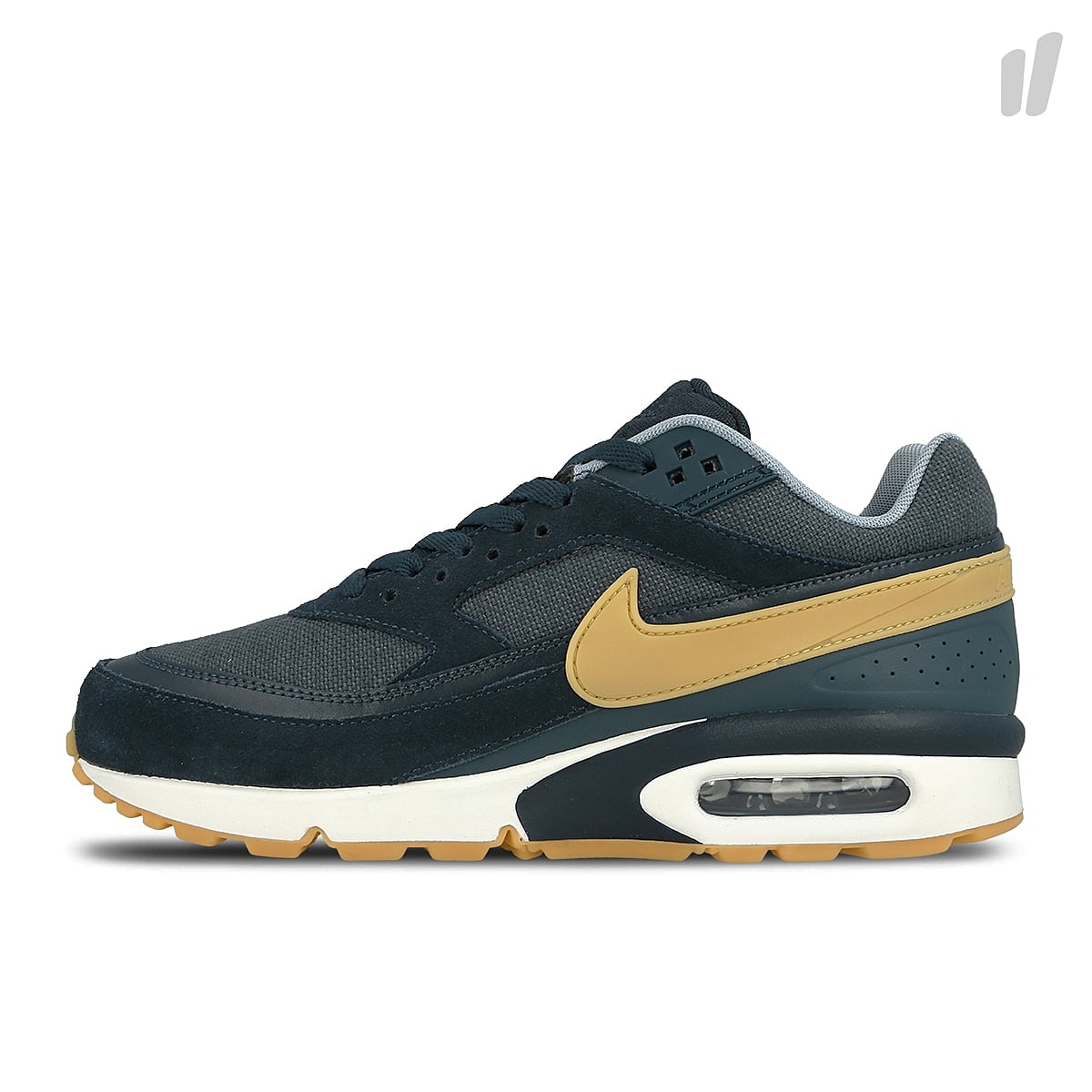 Nike air max bw premium Armory Navy-Gum Yellow Sneakers 819523 401 | Overkill