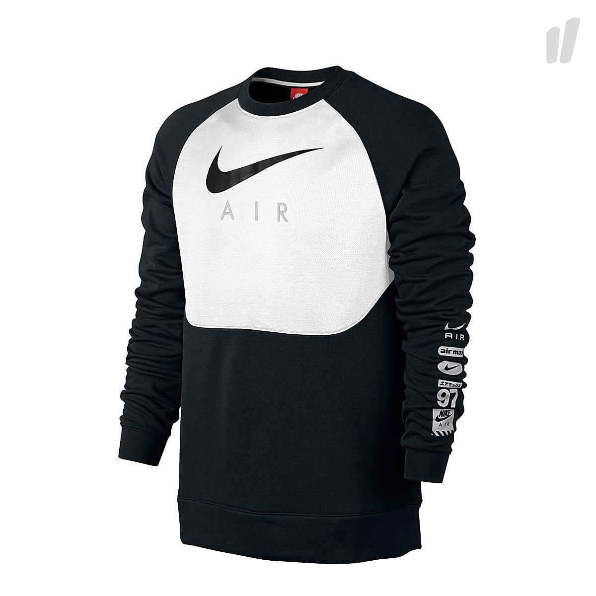 Nike Sportswear Crew Sweat Black / White / Black Sweatshirts 832150 011 | Overkill