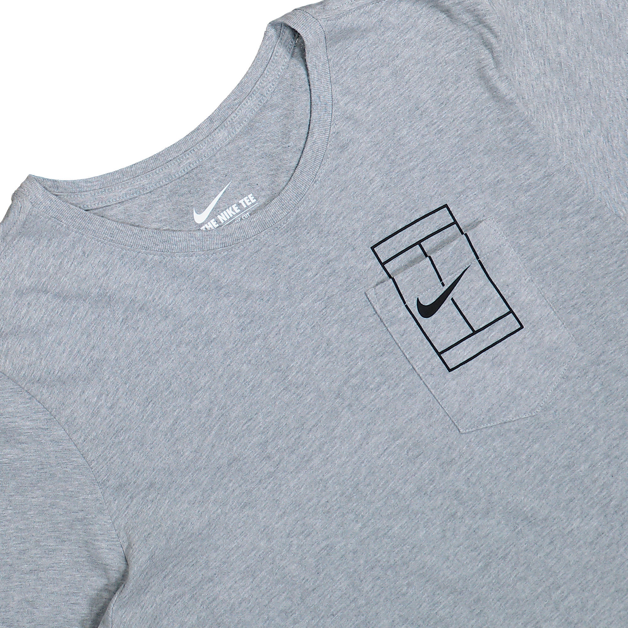 Nike Court Top 1 Dark Grey Heather / Black T-Shirt 836064 063 Detailfoto | Overkill
