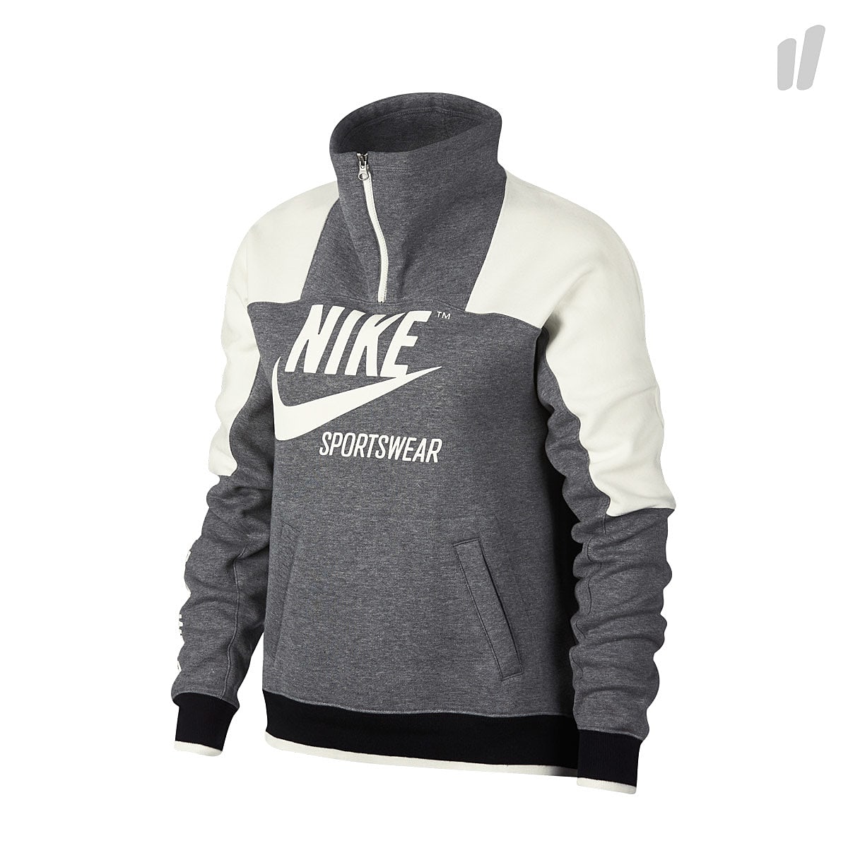 Nike Wmns Sportswear Hoodie Carbon Heather / Sail / Sail Hoodies 855701 091 | Overkill