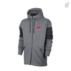 Nike NSW Full Zip Air Hoodie Carbon Heather / Siren Red Hoodies 861612 091 | Overkill