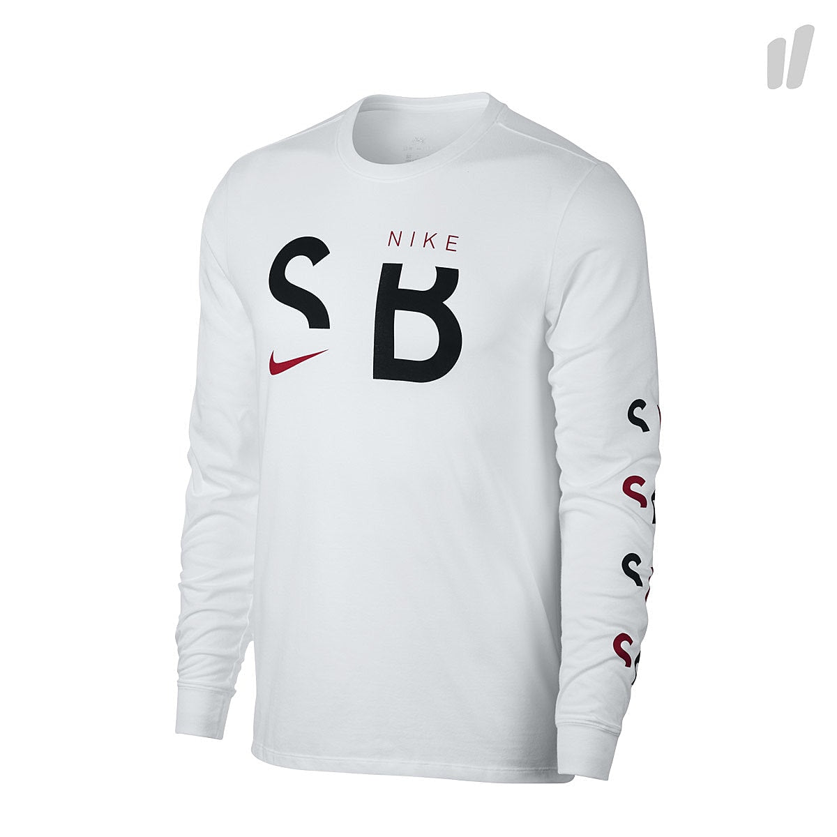 Nike SB Dri-Fit Longsleeve Tee White / Black / University Red Longsleeves 875323 100 | Overkill