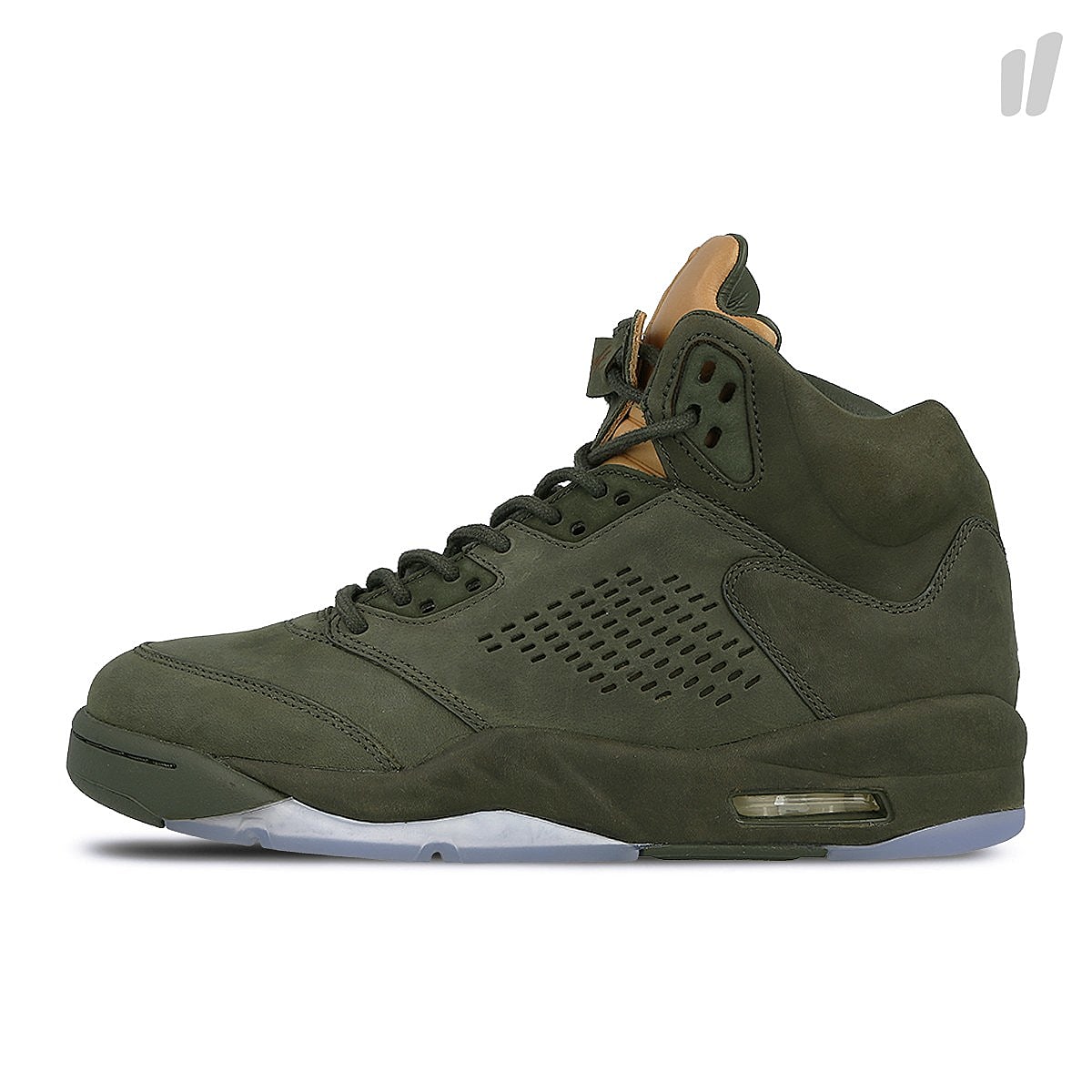 Jordan Air Jordan 5 Retro Premium Sequoia / Sequoia - Metallic Gold High Top Sneakers 881432 305 | Overkill