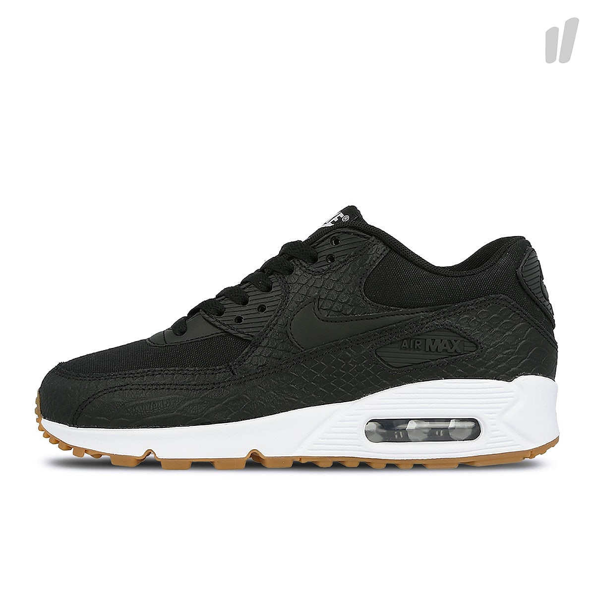 Nike wmns air max 90 premium Black / Black - Gum Yellow - White Sneakers 896497 002 | Overkill