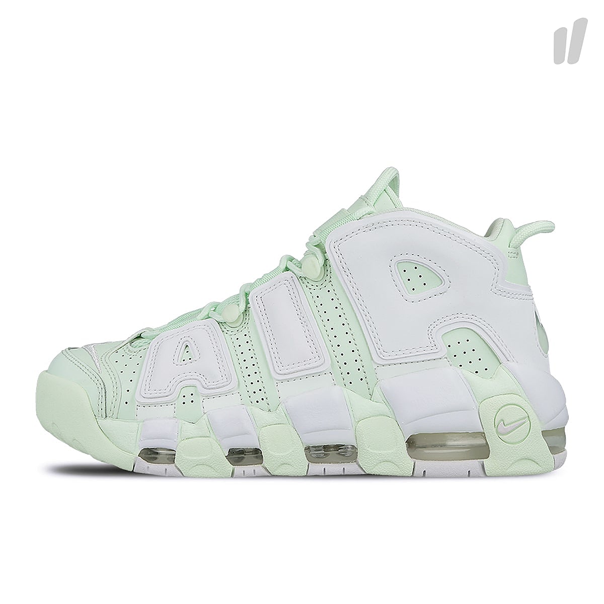 Nike wmns air more uptempo Barely Green /White Sneakers 917593 300 | Overkill