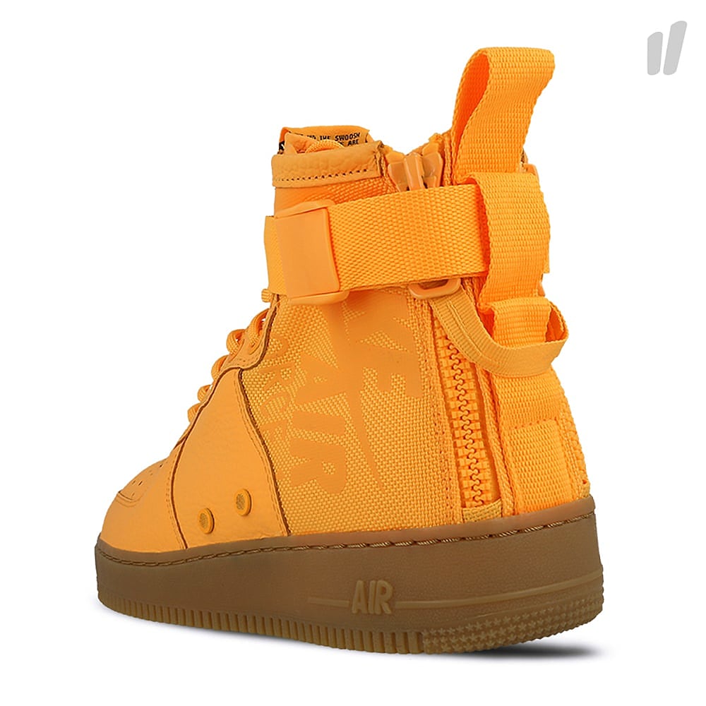 Nike sf air force 1 mid Laser Orange-Laser Orange - Gum Medium Brown Sneakers  Material | Overkill