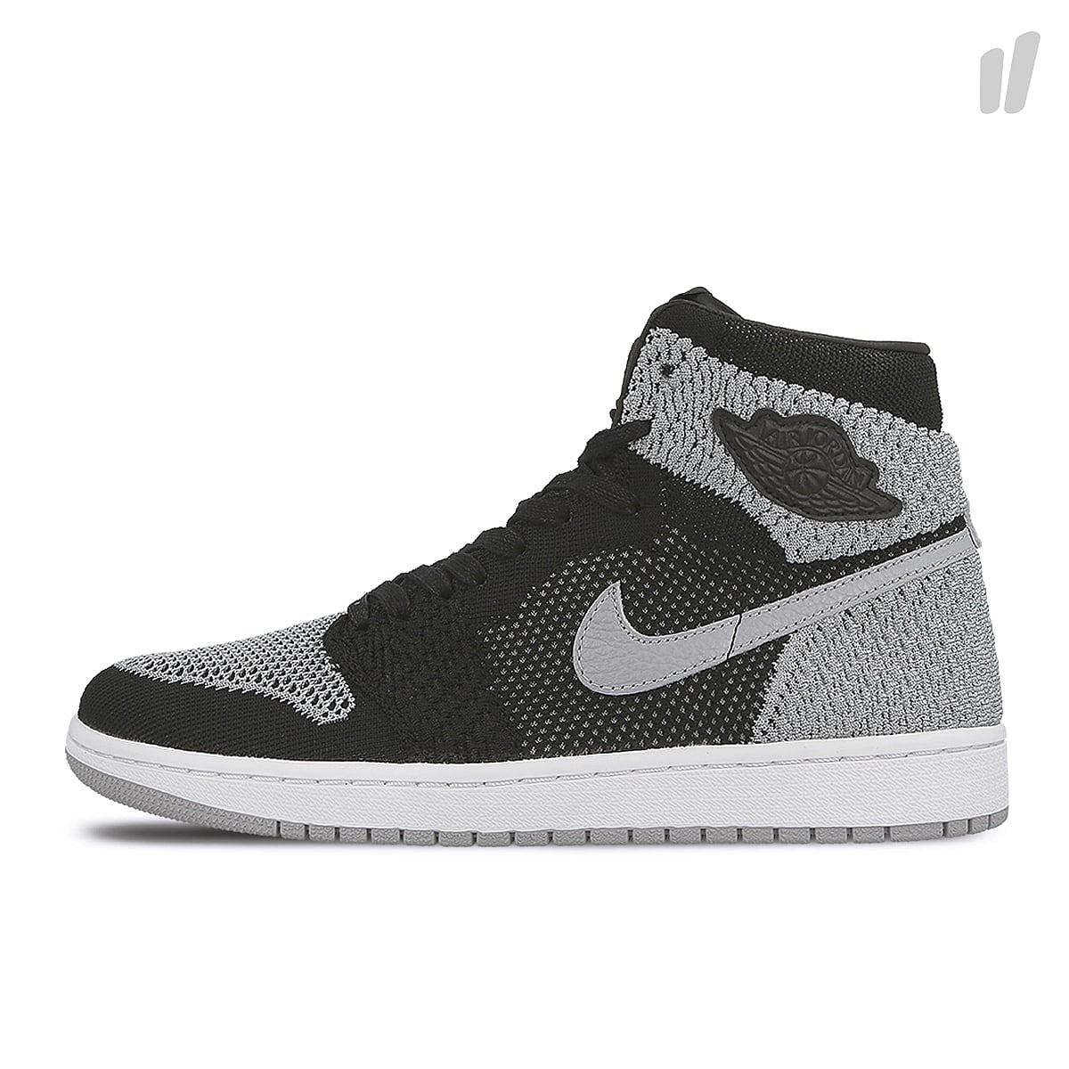 Jordan Air Jordan 1 Retro High Flyknit Black / Wolf Grey - White High Top Sneakers 919704 003 | Overkill