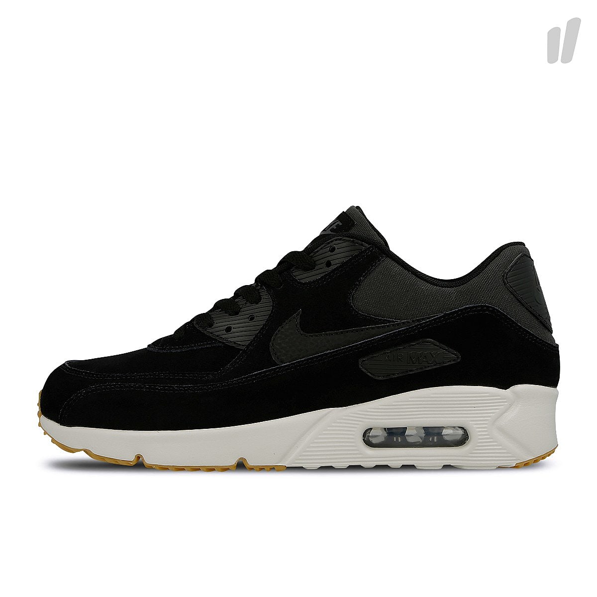 Nike air max 90 ultra 2.0 leather Black-Black - Light Bone - Gum Med Brown Low Top Sneakers 924447 003 | Overkill