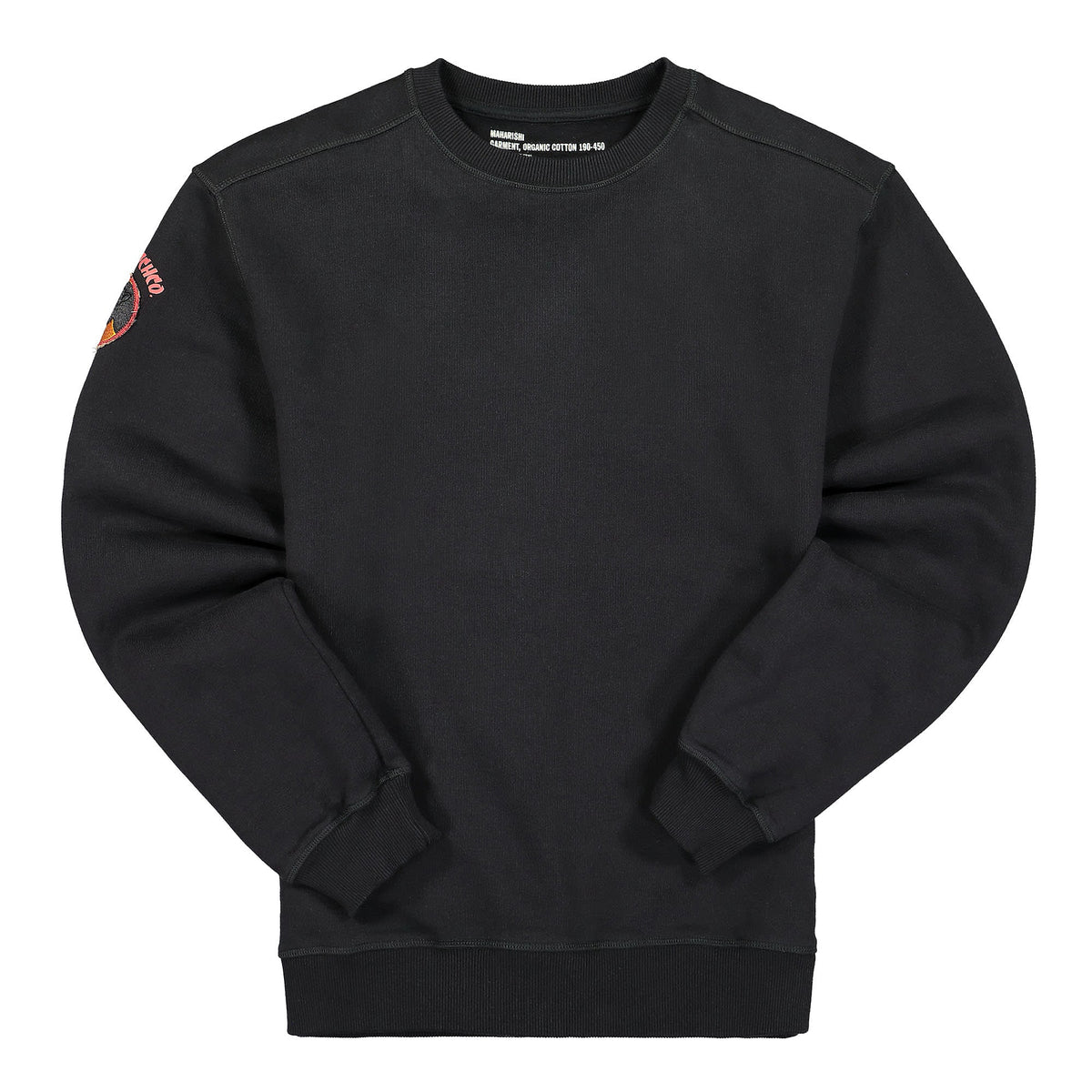 Maharishi Vintage Panther Patch Crew Sweat Black Sweatshirts 9432 | Overkill