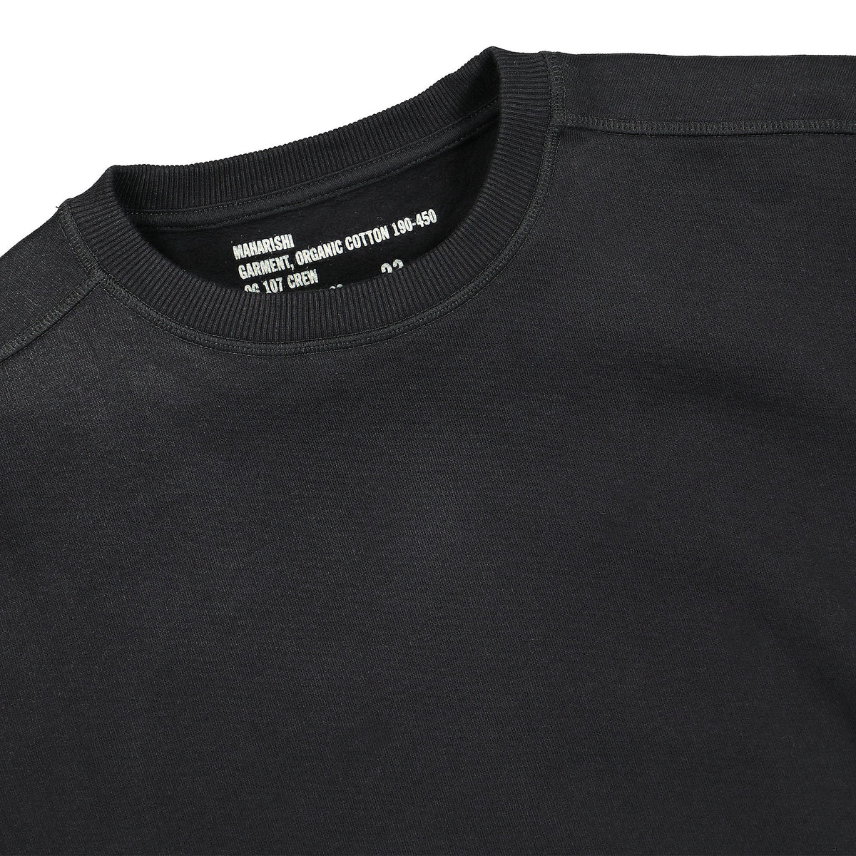 Maharishi Vintage Panther Patch Crew Sweat Black Sweatshirts Close-up | Overkill