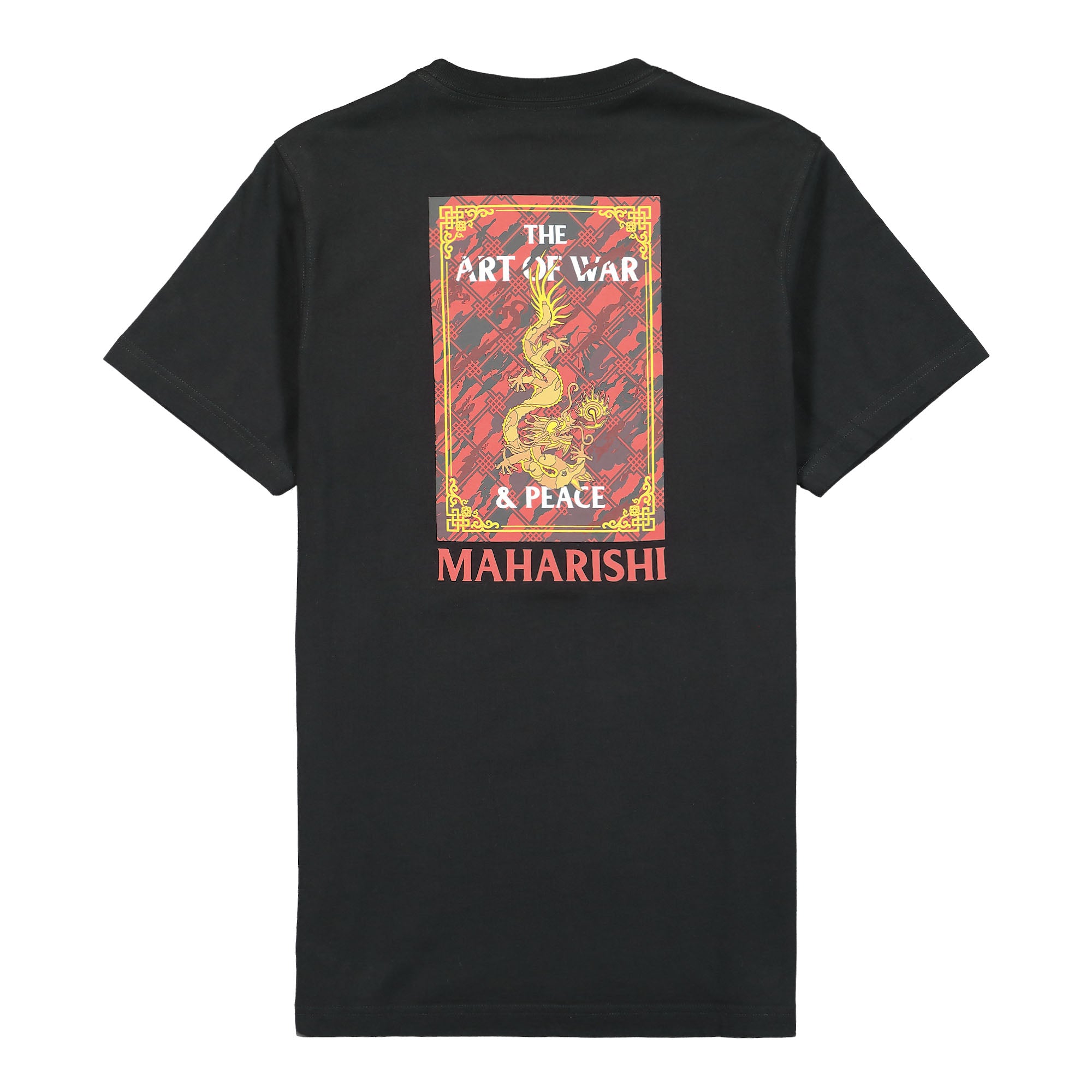 Maharishi Art of War & Peace T-Shirt Black T-Shirts Close-up | Overkill