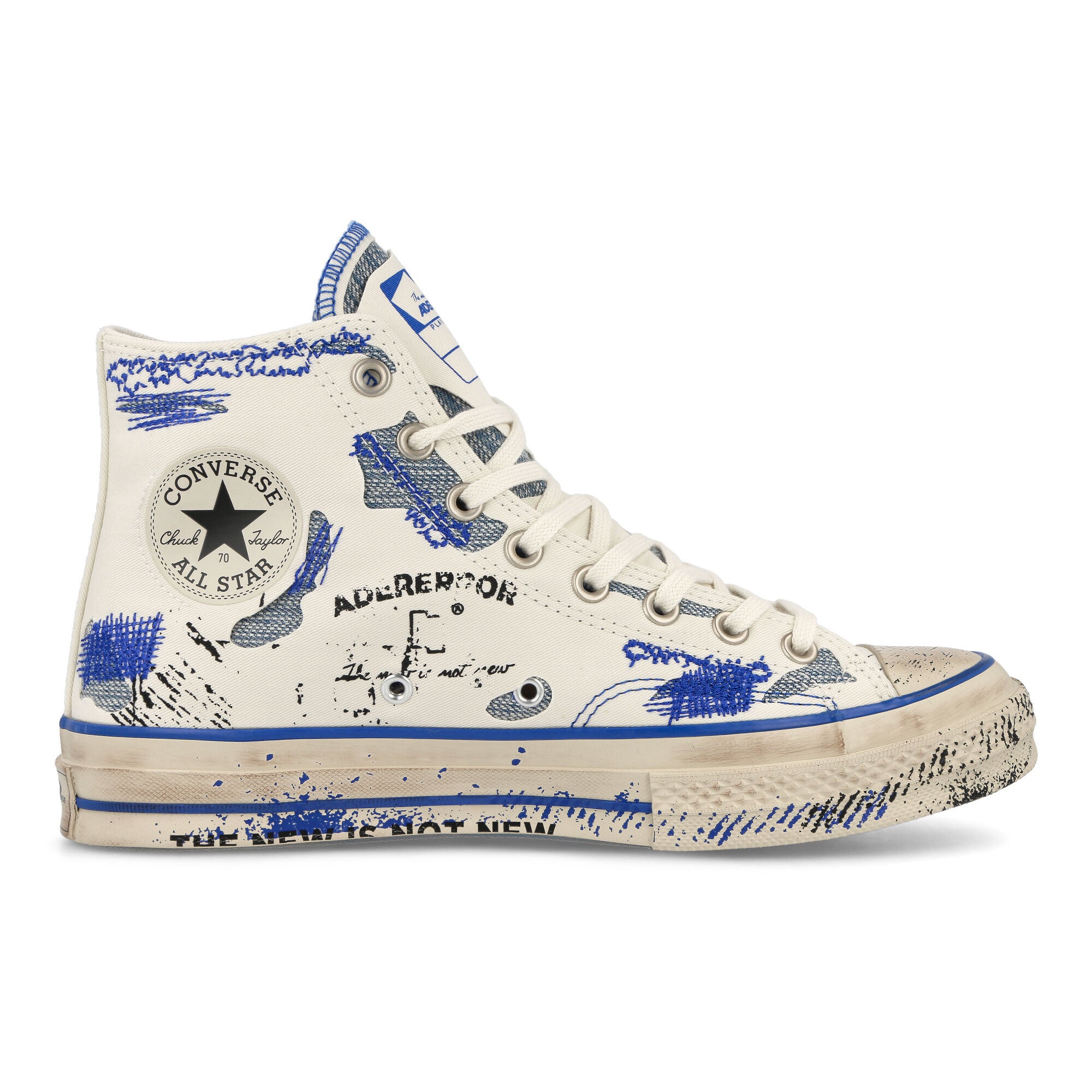 Converse Ader Error x Converse Chuck 70 Hi White / Blue / Imperial Blue High Top Sneakers  Silhouette | Overkill