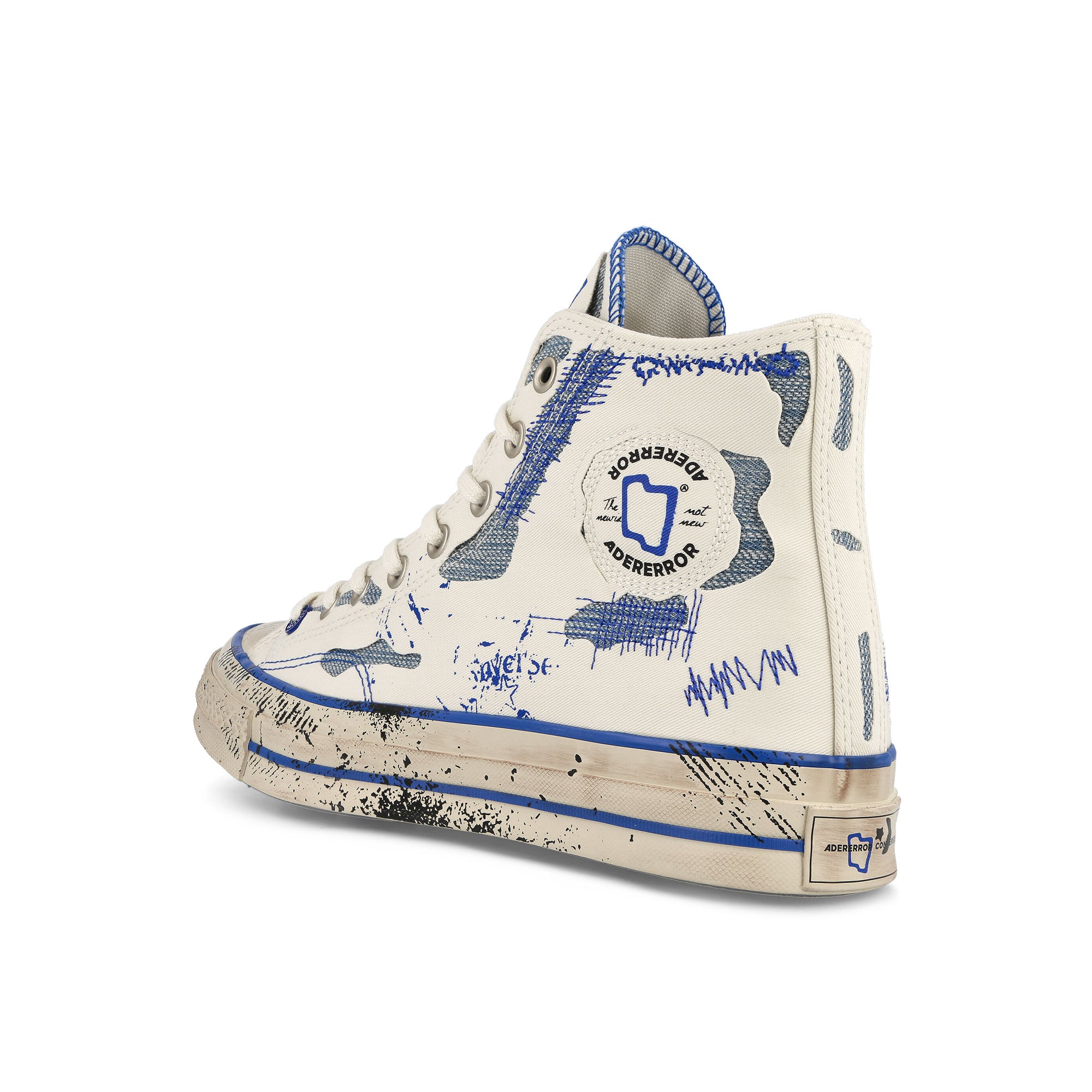 Converse Ader Error x Converse Chuck 70 Hi White / Blue / Imperial Blue High Top Sneakers  Material | Overkill