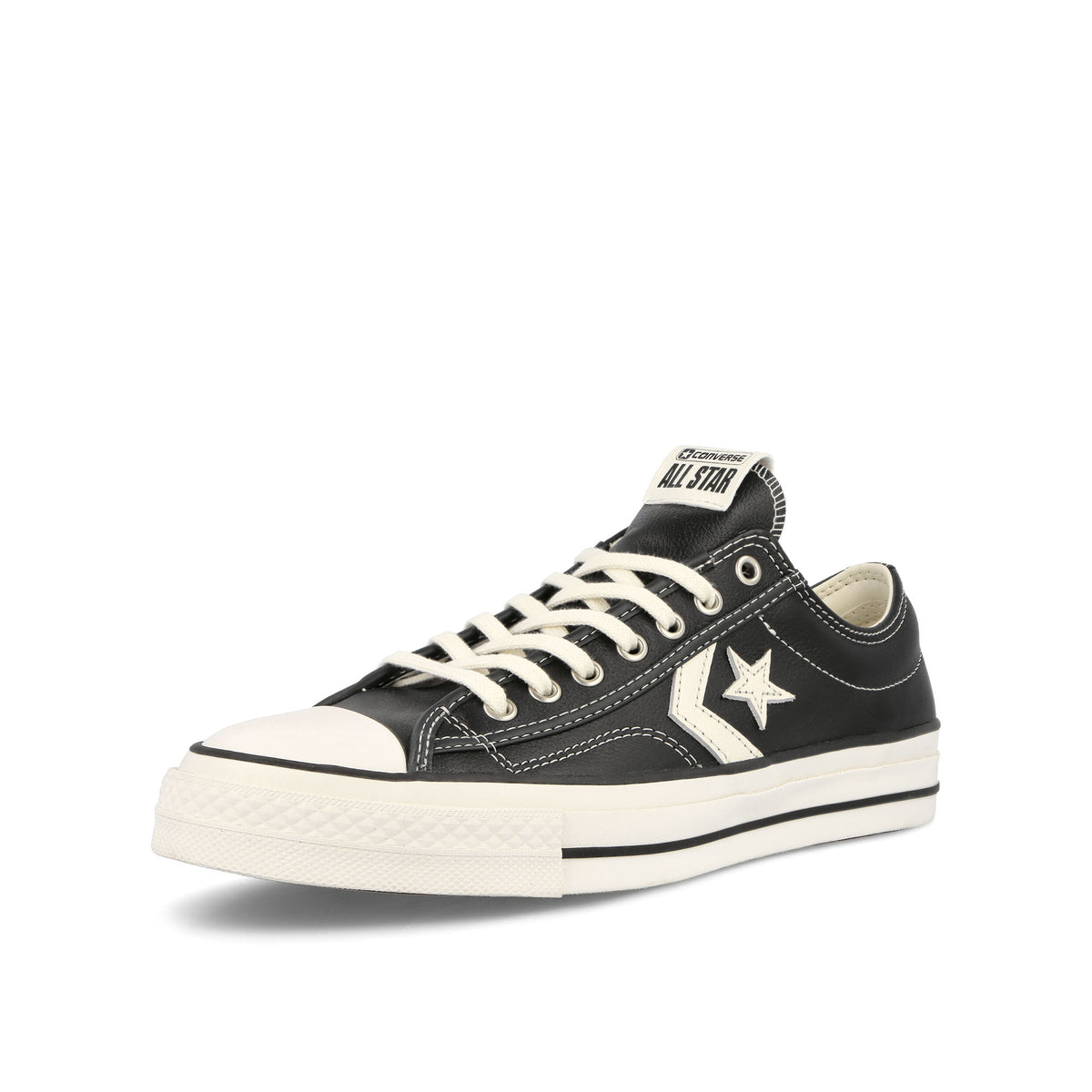 Converse Star Player 76 Ox Black / Vintage White / Silver Low Top Sneakers  Close Up | Overkill