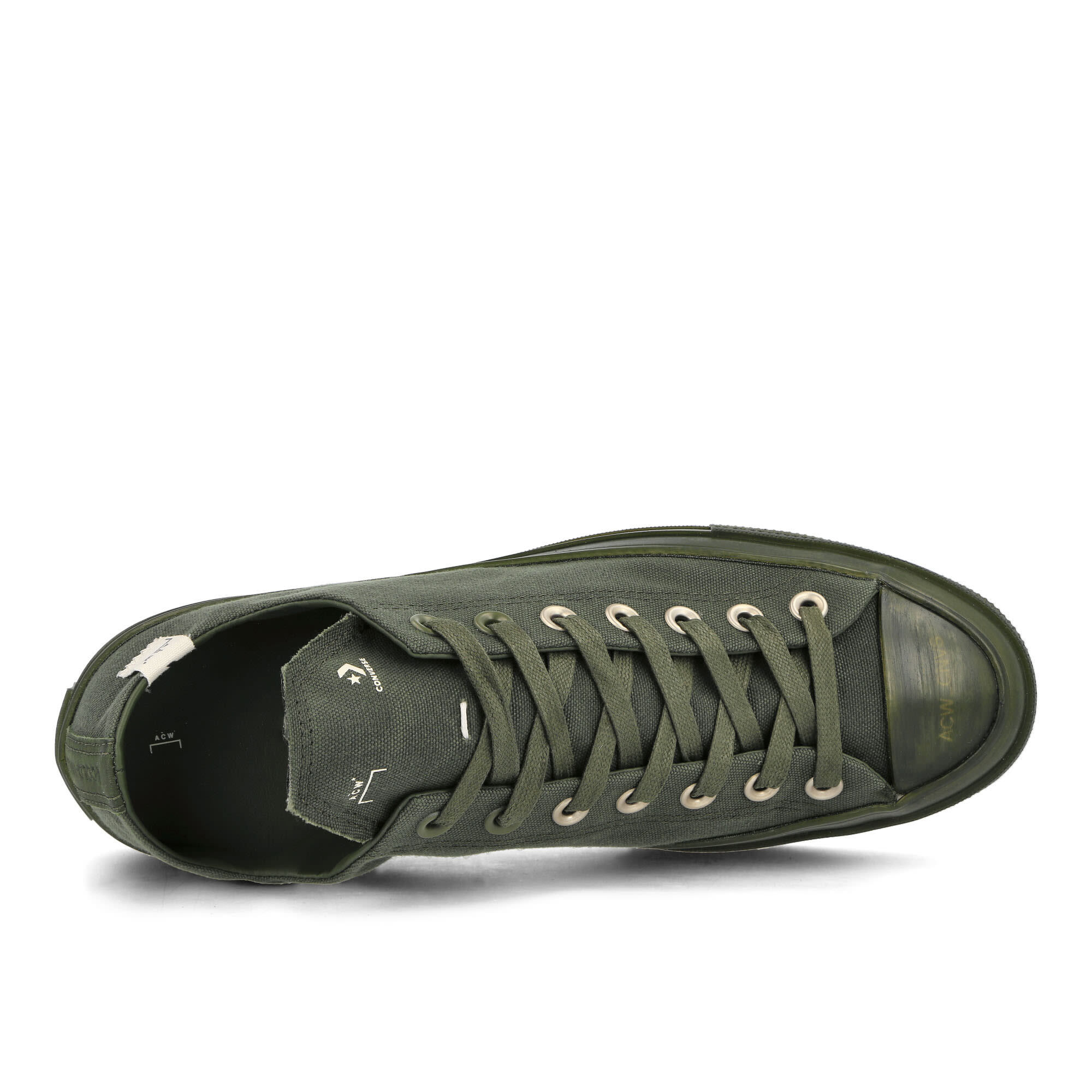 Converse A Cold Wall x Converse Chuck 70 Ox Rifle Green / Silver Birch Low Top Sneakers  Detailfoto | Overkill