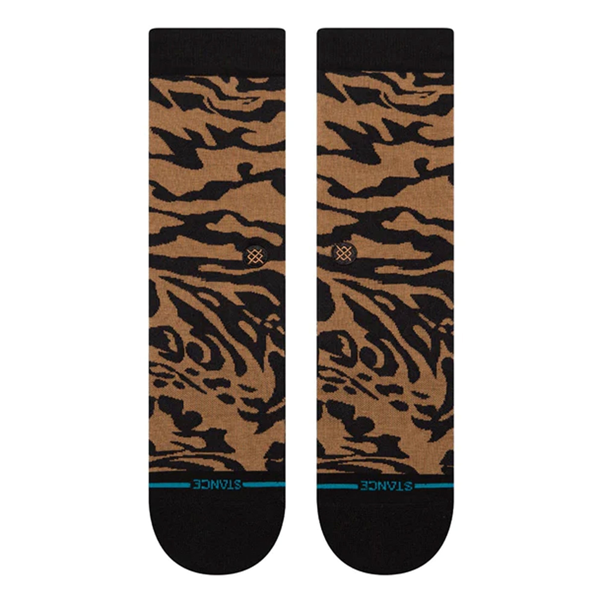 Stance Wmns Animalistic Crew Socks Black / Brown Socks Close-up | Overkill