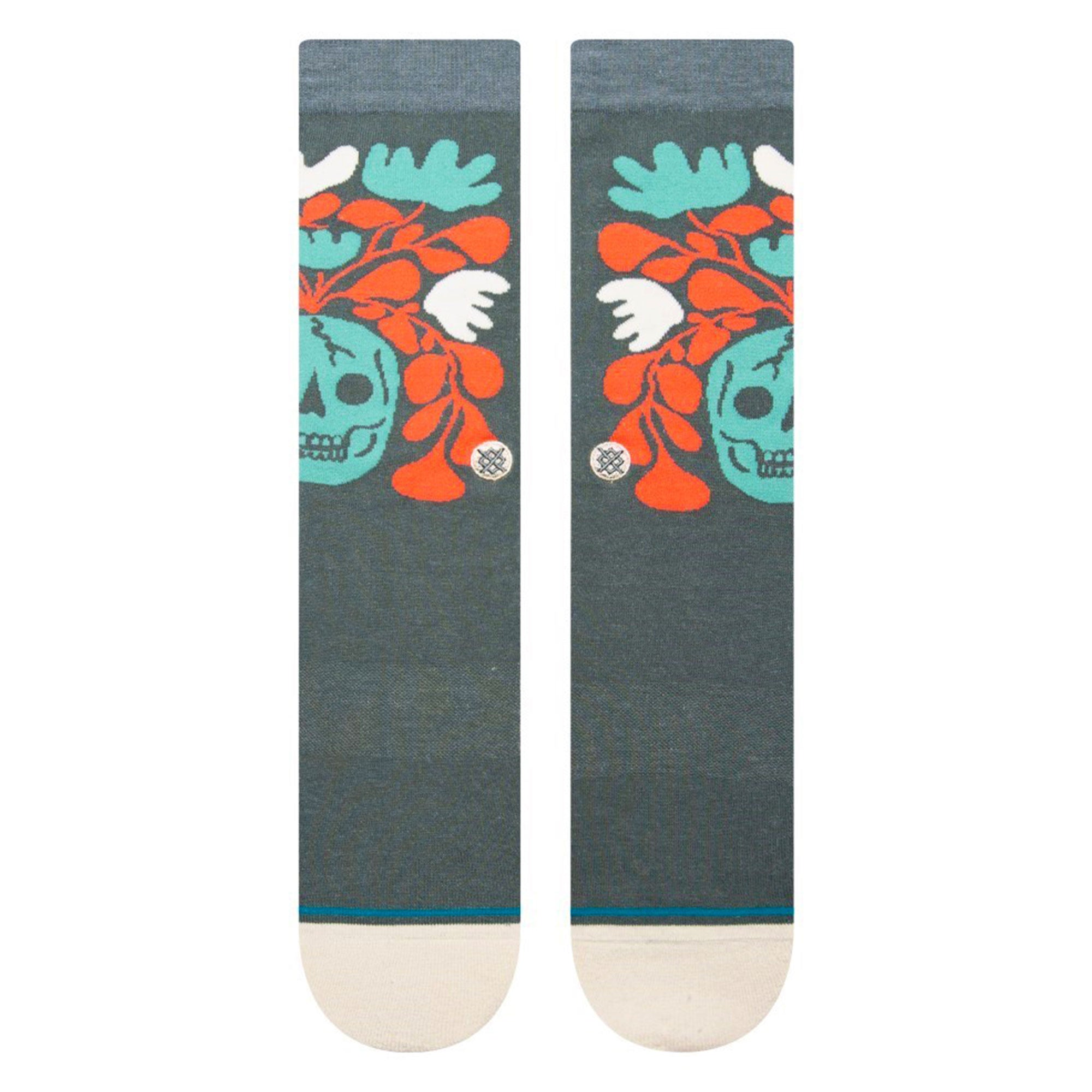 Stance Skelly Nelly Socks Teal Socks Close-up | Overkill