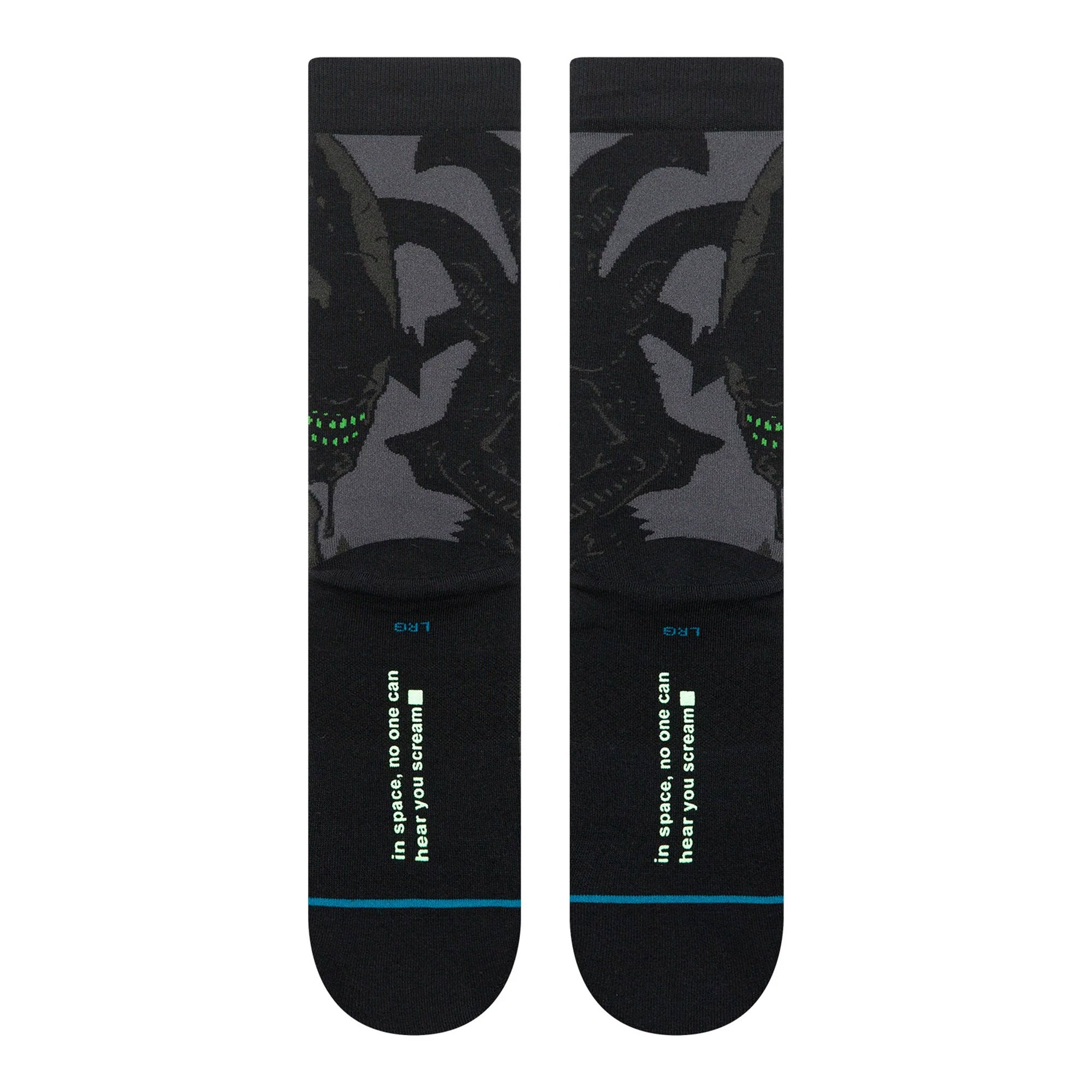Stance Alien Crew Socks Black Socks A545C26ALI-BLK Close-up | Overkill
