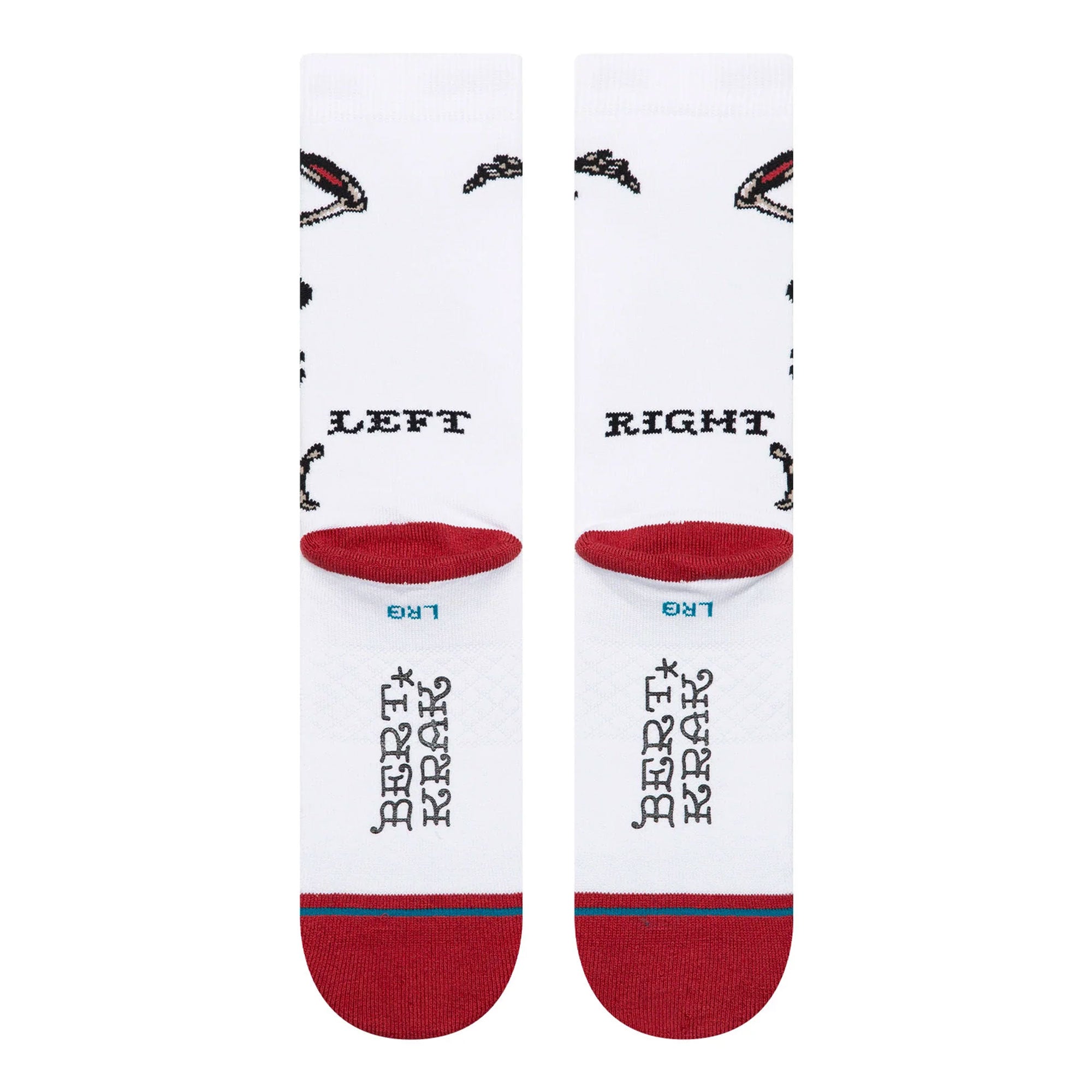 Stance Skeleton Crew Socks White Socks A555C26SKE-WHT Close-up | Overkill
