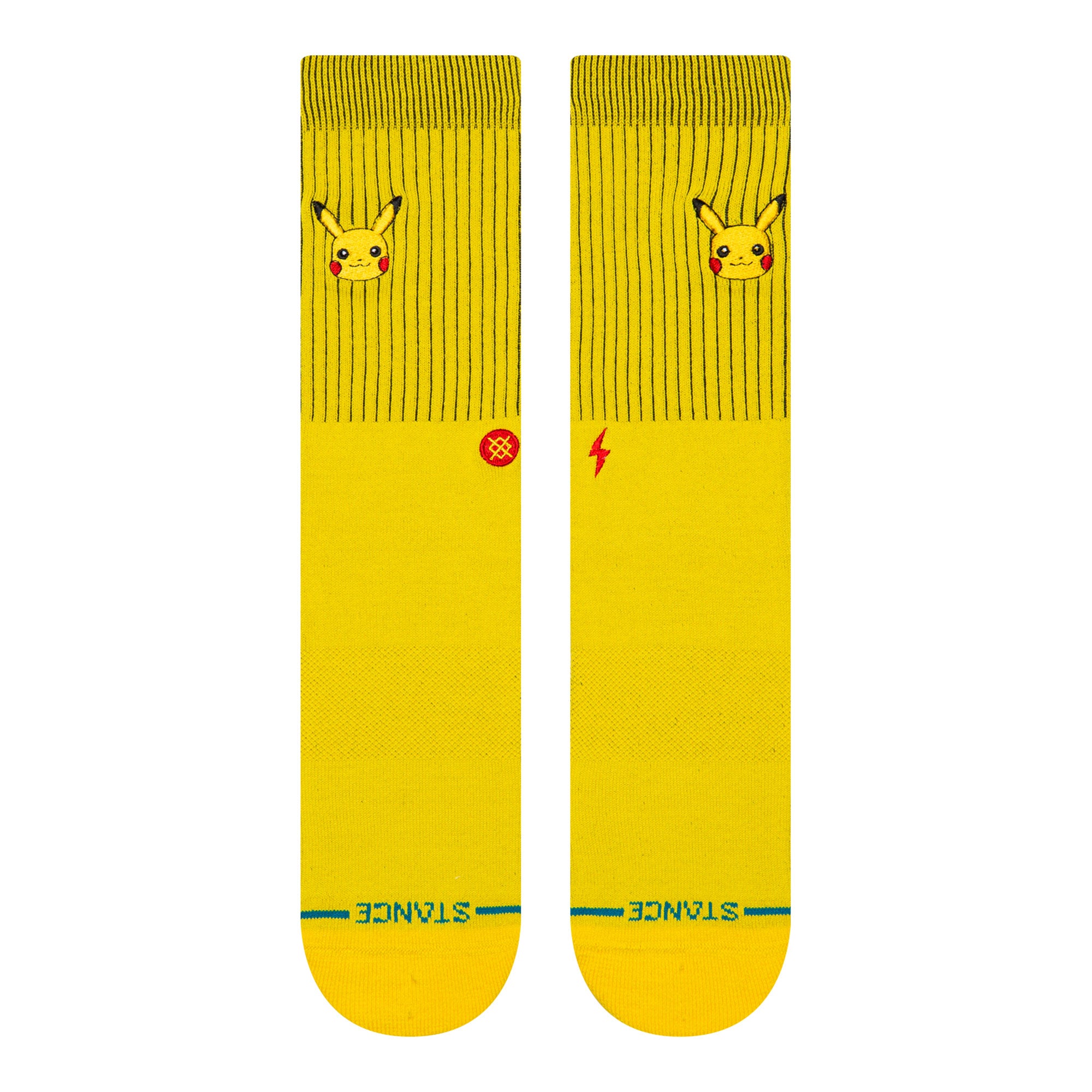 Pokemon x Stance Pikachu Crew Socks Yellow Socks A555D25PIK-YEL Close-up | Overkill