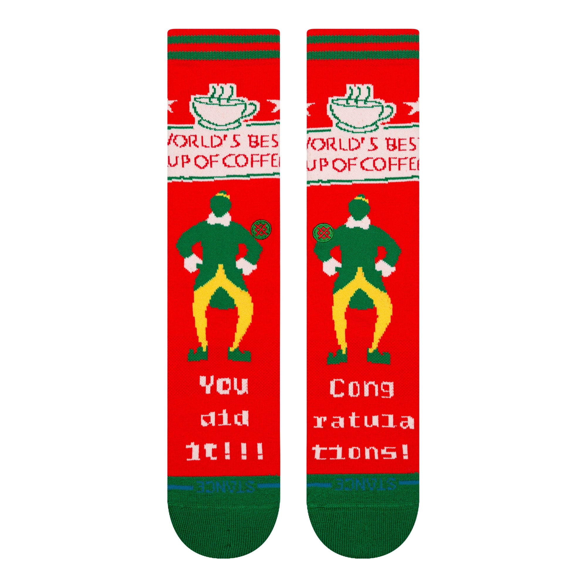 Stance Worlds Best Socks Red Socks A555D25WOR-RED Close-up | Overkill