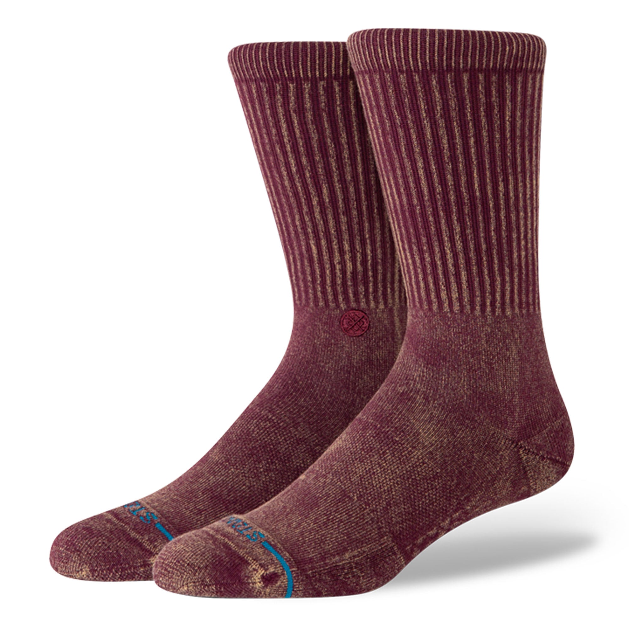 Stance Icon Dyed Crew Socks Fig Socks A556A25IDC-FIG | Overkill
