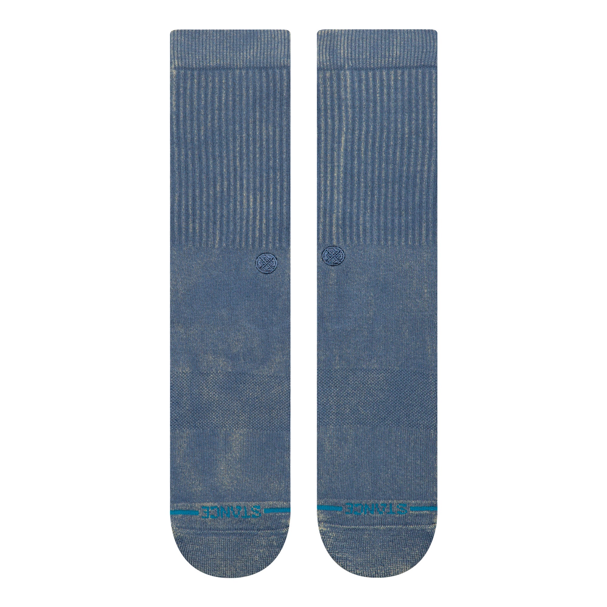 Stance Icon Dyed Crew Socks Sea Blue Socks A556A25IDC-SBL Close-up | Overkill