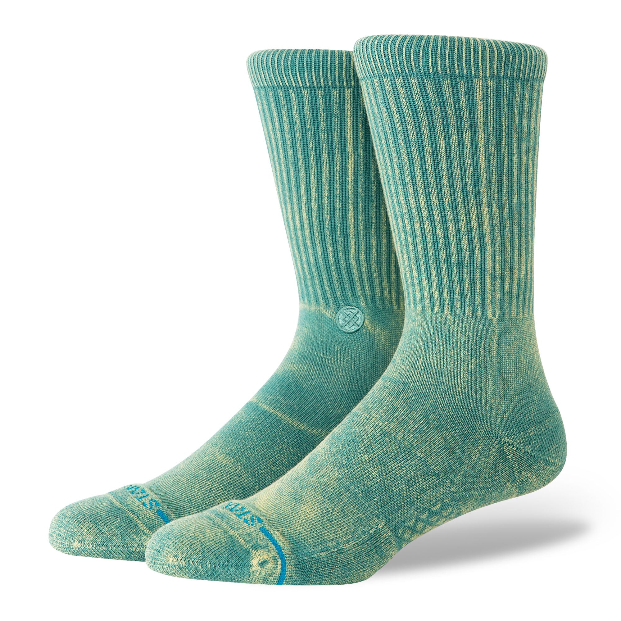 Stance Icon Dyed Crew Socks Teal Socks A556A25IDC-TEA | Overkill

