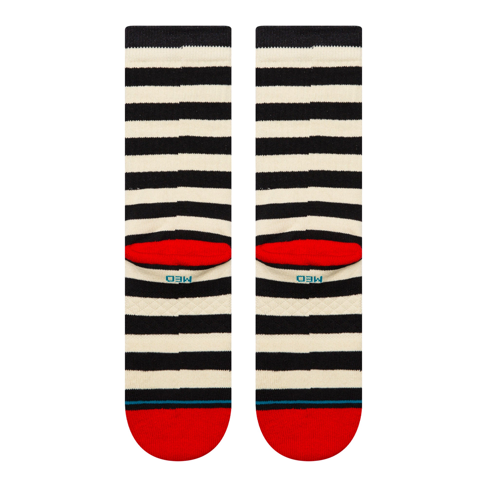 Stance Breton Crew Socks Black / White Socks Material | Overkill