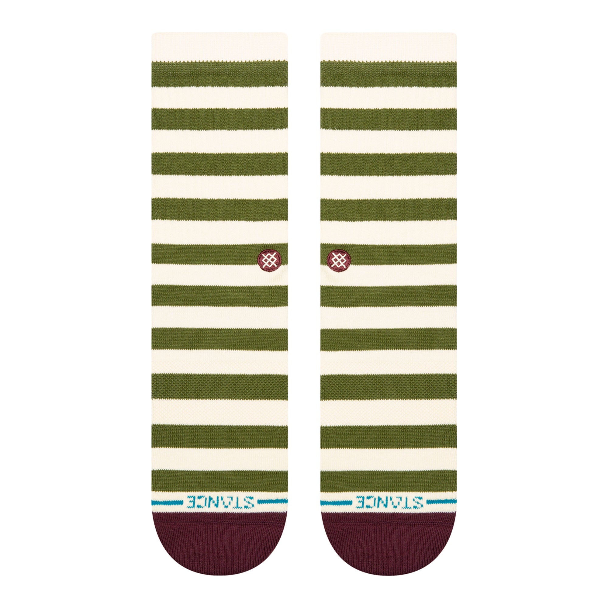 Stance Breton Crew Socks Green Socks Close-up | Overkill