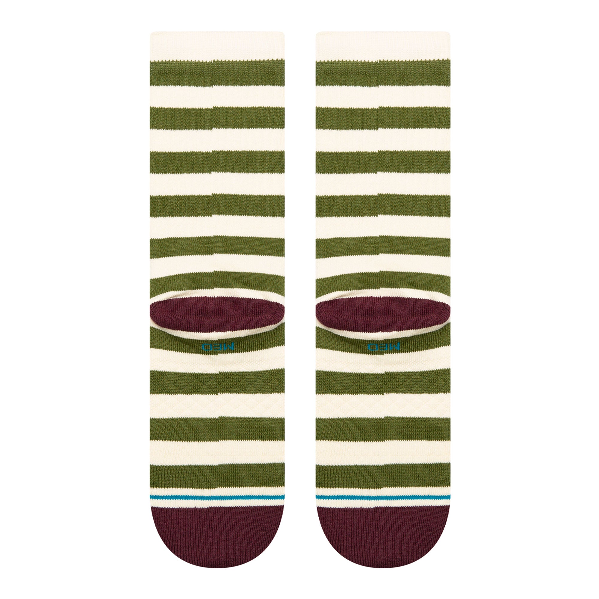Stance Breton Crew Socks Green Socks Material | Overkill