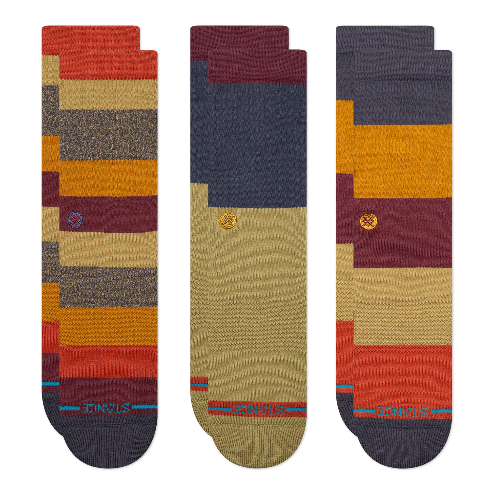 Stance Cabin Fever Crew 3 Pack Socks Multi Socks A556C24CAB-MUL | Overkill