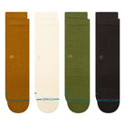Stance Icon Crew 4 Pack Socks Gold Socks A556C24ICP-GLD | Overkill