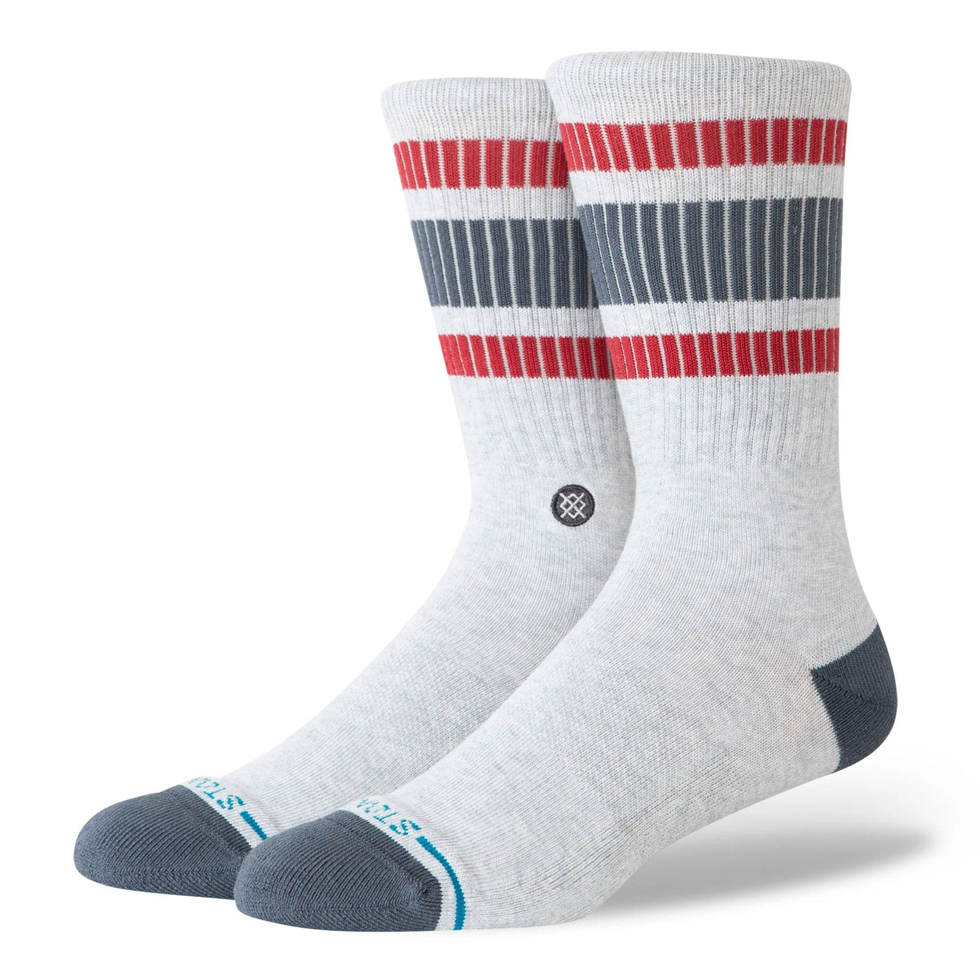 Stance Boyd Pop Stitch Crew Socks Heather Grey Socks A556C26BOY-HGR | Overkill
