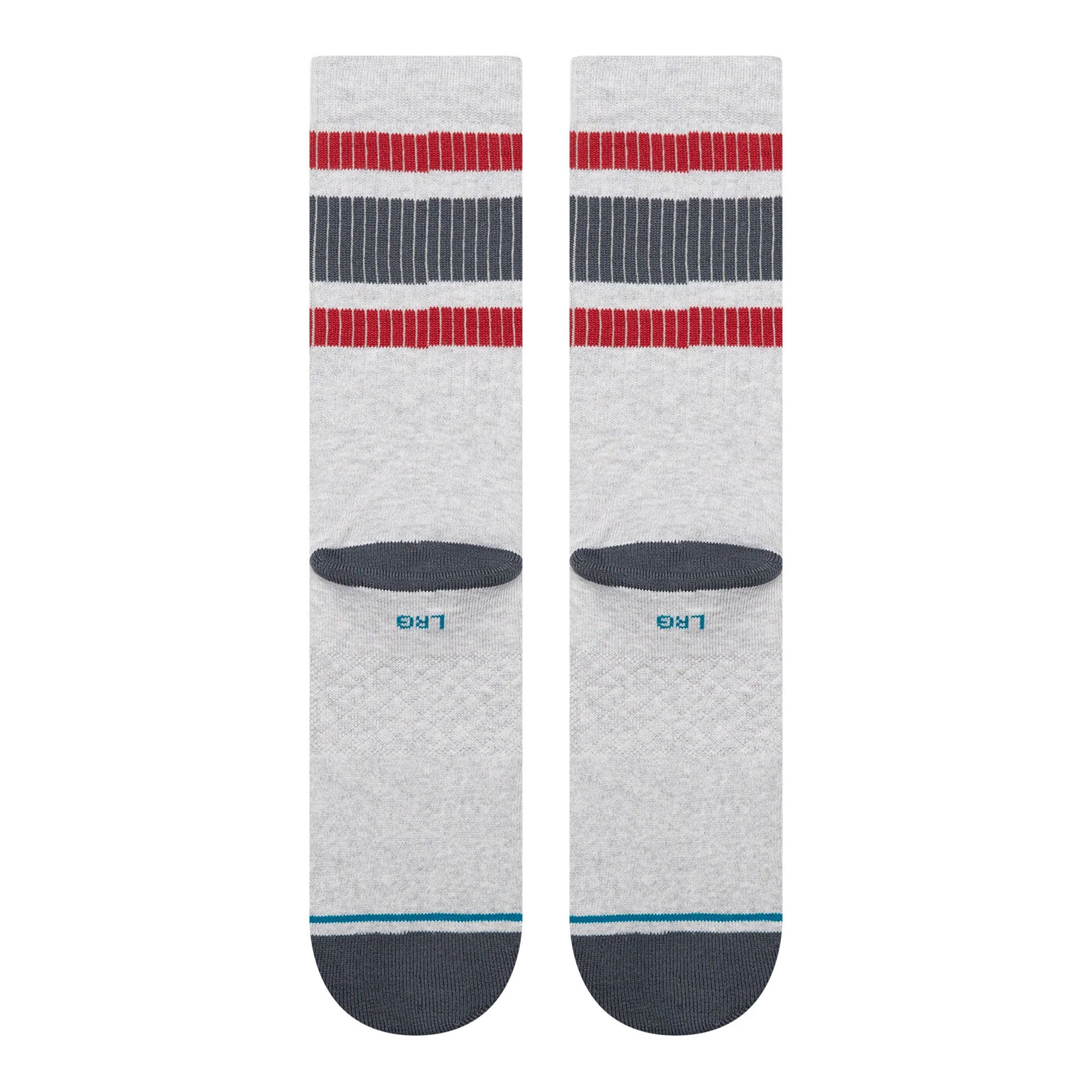 Stance Boyd Pop Stitch Crew Socks Heather Grey Socks A556C26BOY-HGR Close-up | Overkill
