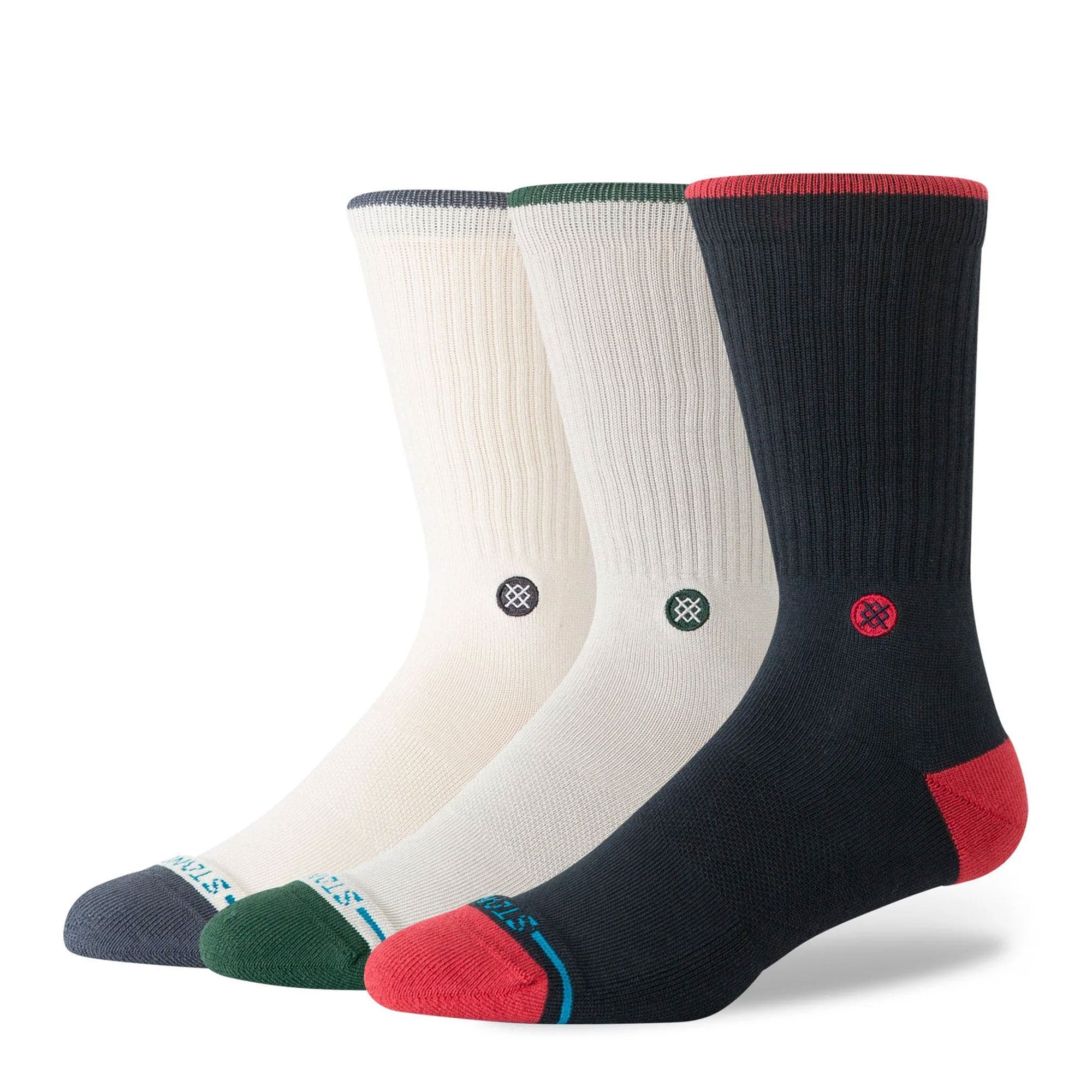 Stance Toner Crew 3 Pack Socks Black Socks A556C26TON-BLK Close-up | Overkill
